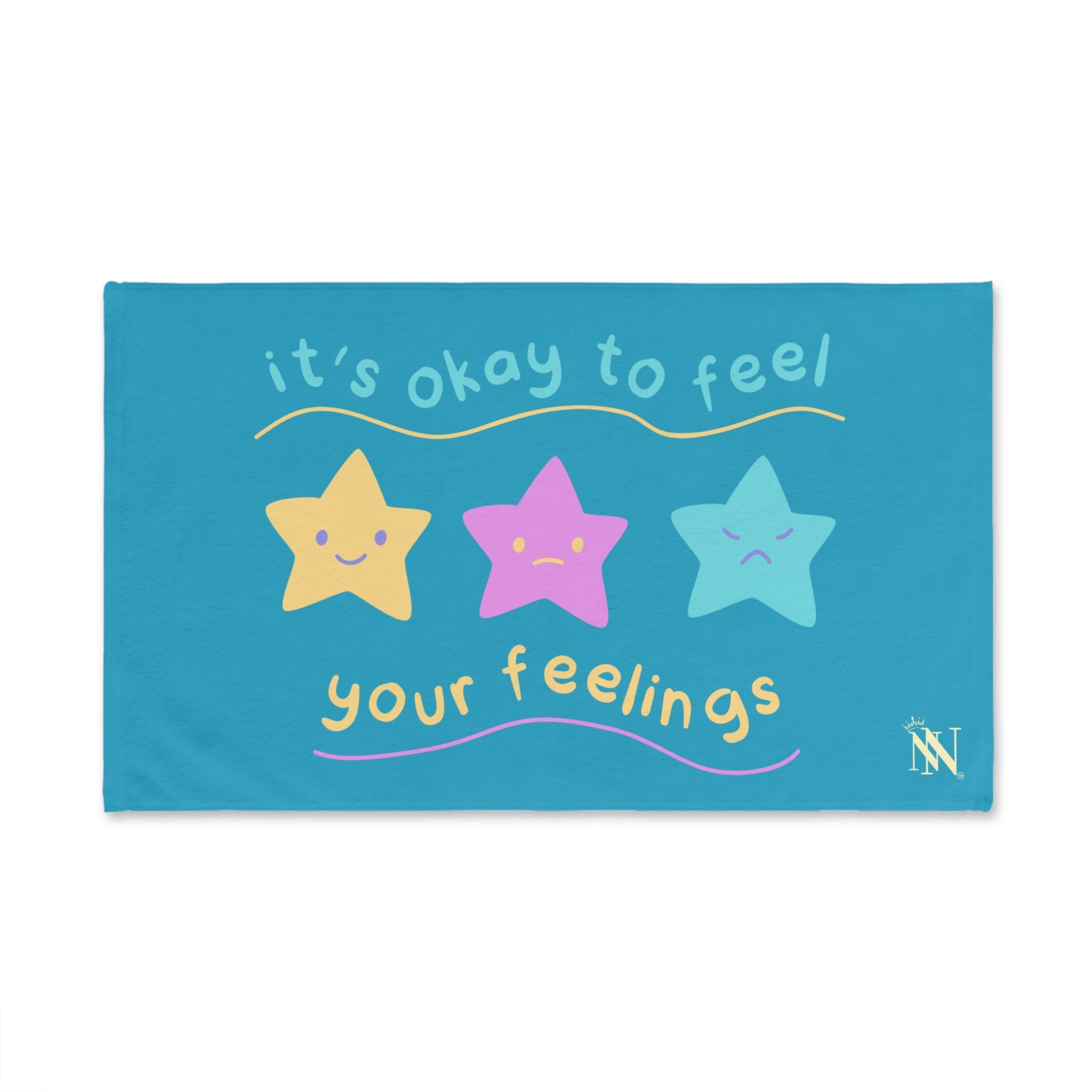 It’s Okay to Feel Your Feelings Turquoise | Mix & Match Original Fun-Flirty Lovers’ Towels