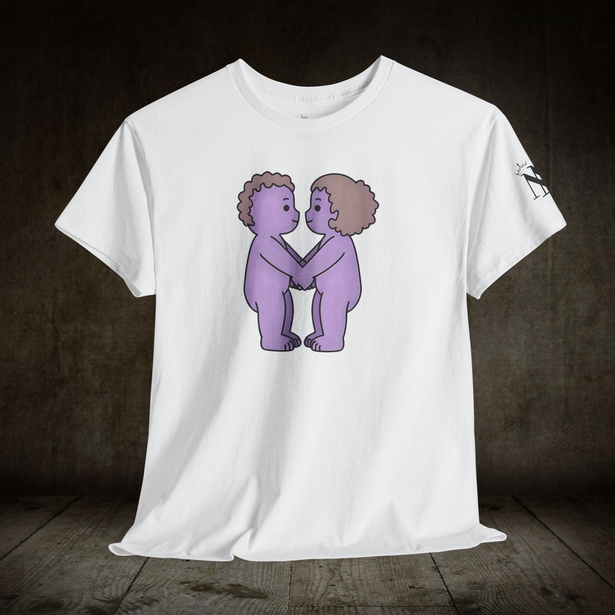 Naked Couple Emoji | Mix & Match Cotton Unisex Fun-Flirty Lovers’ T-Shirts