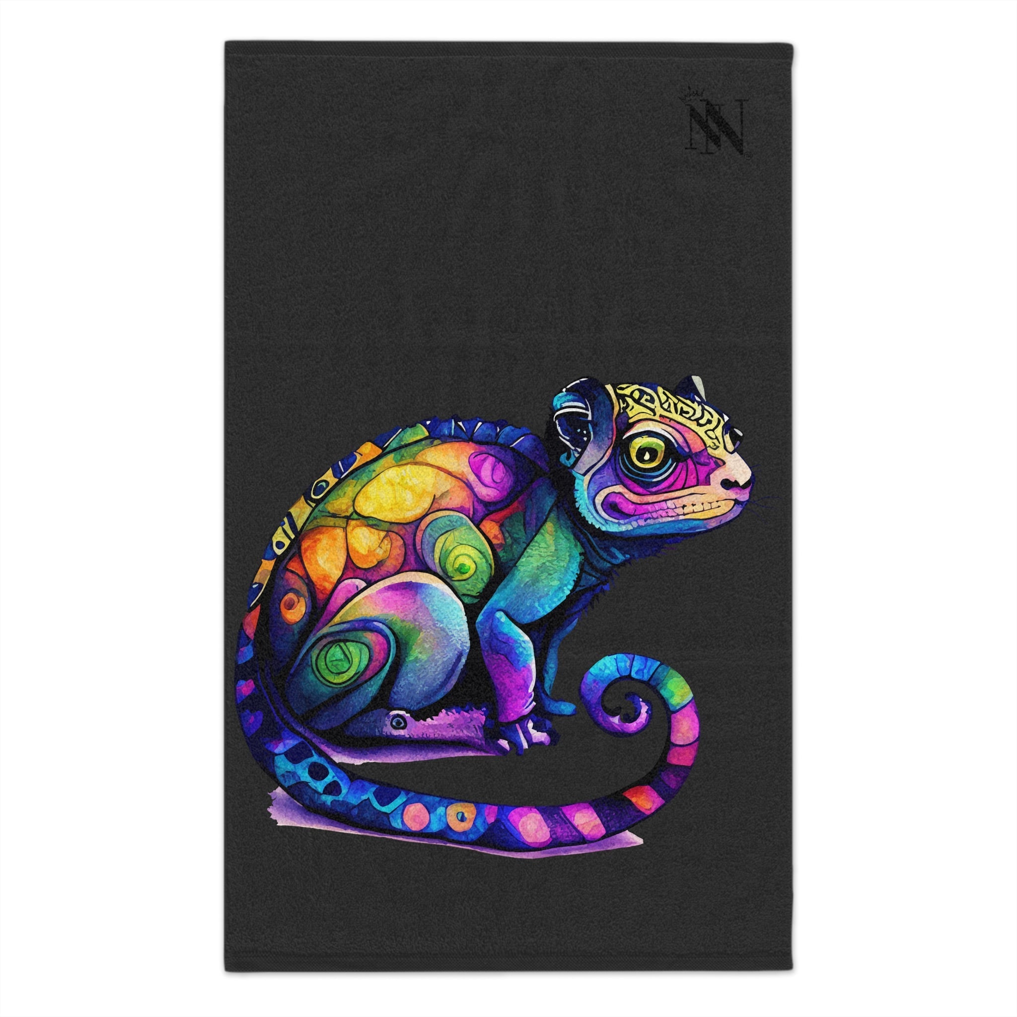 Colorful Love Chameleon Dark Grey | Mix & Match Soft Fun-Flirty Lovers’ Towels