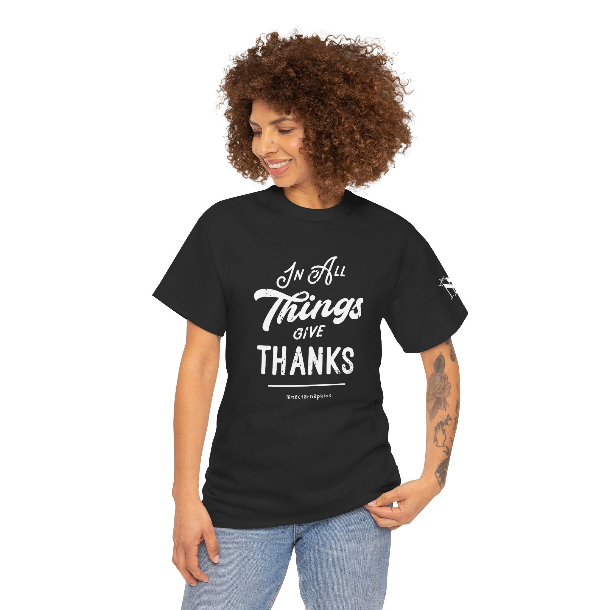 In All Things Give Thanks | Mix & Match Cotton Unisex Fun-Flirty Lovers’ T-Shirts