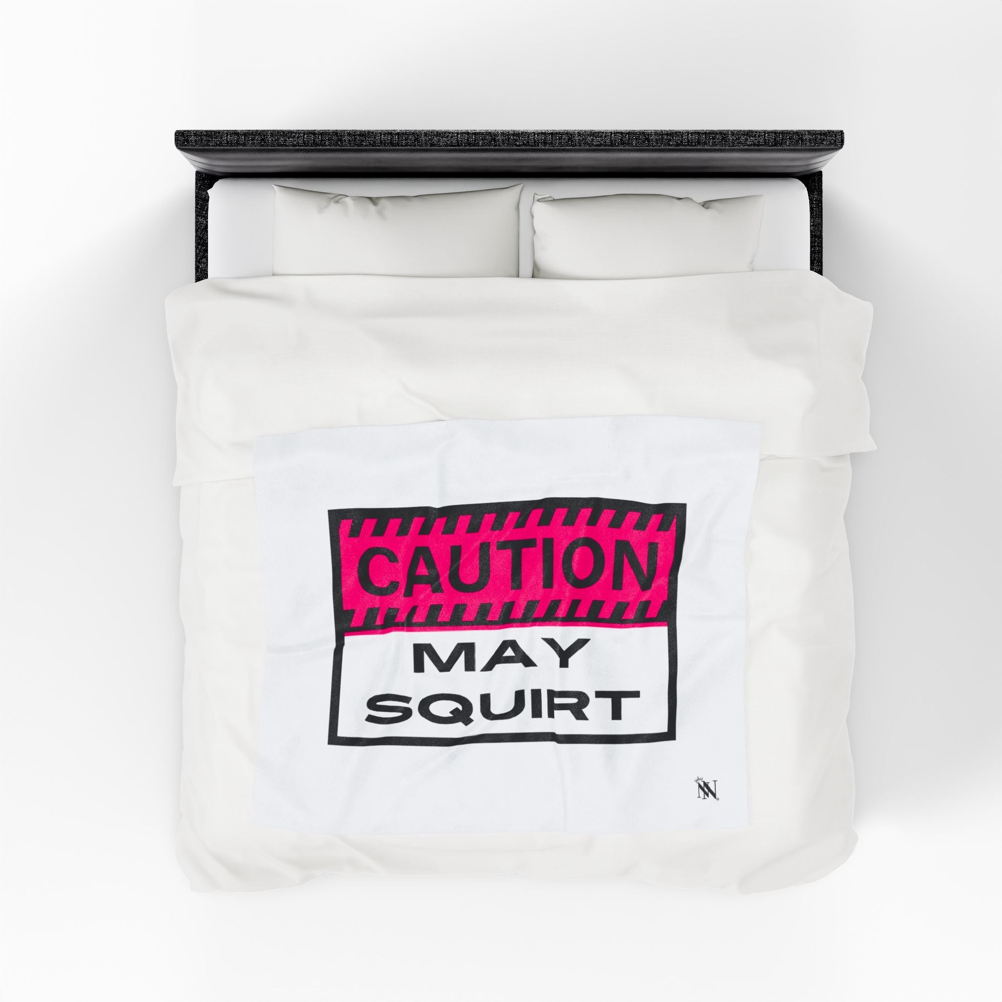 Caution: May Squirt | Mix & Match Velveteen Fun-Flirty Lovers’ Blankets
