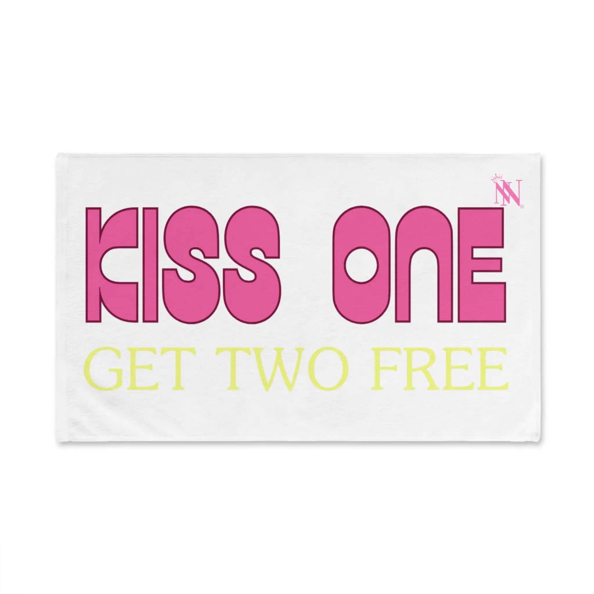 Kiss One Two White | Mix & Match Original Fun-Flirty Lovers’ Towels