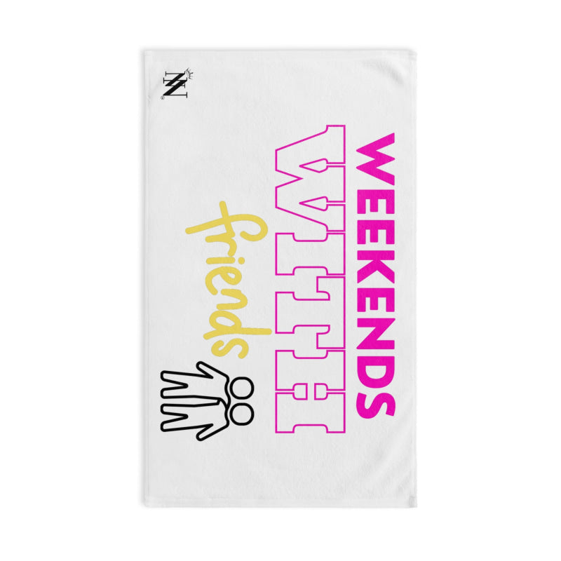 Weekends with Friends White | Mix & Match Classic Fun-Flirty Lovers’ Towels