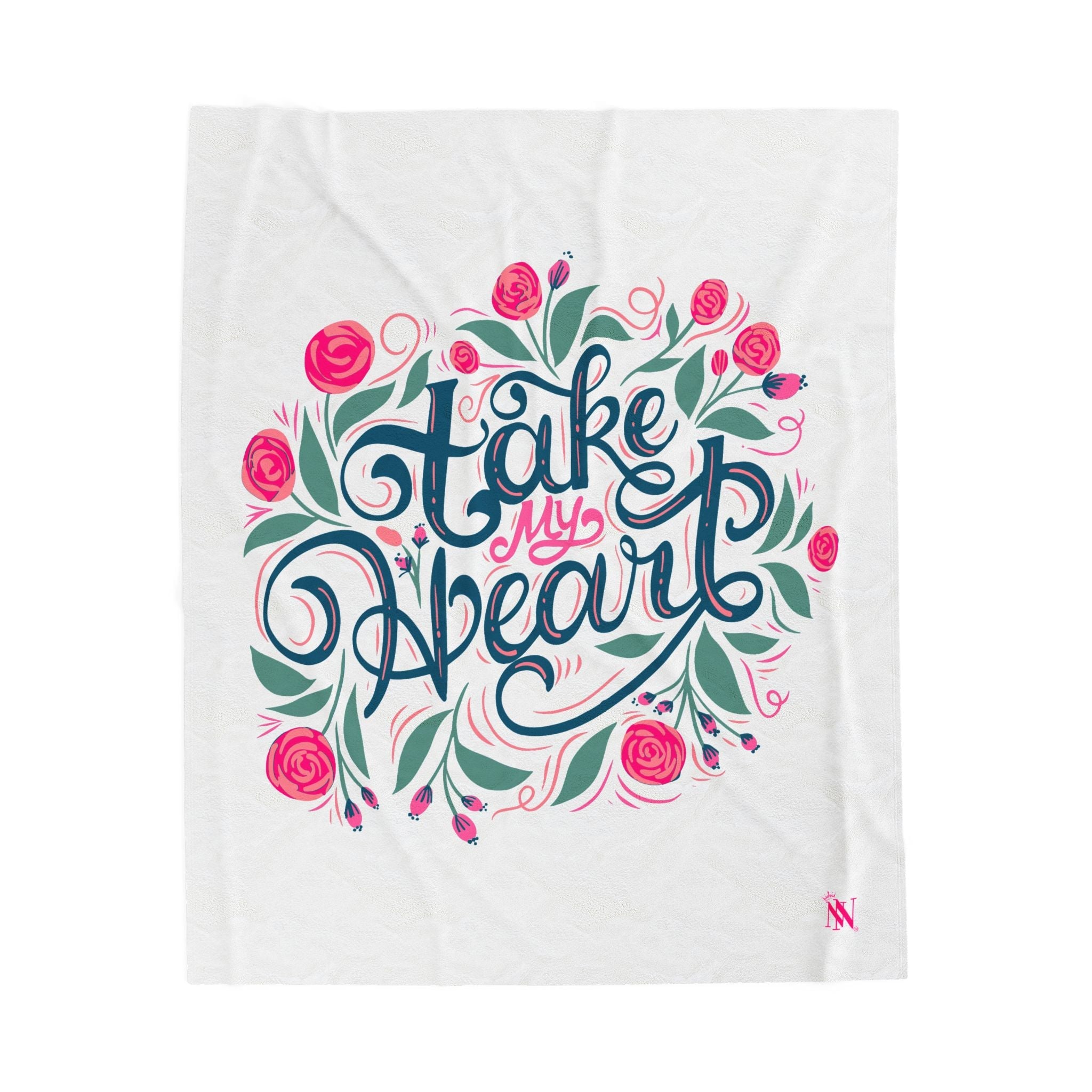 Take My Heart Floral | Mix & Match Velveteen Fun-Flirty Lovers’ Blankets