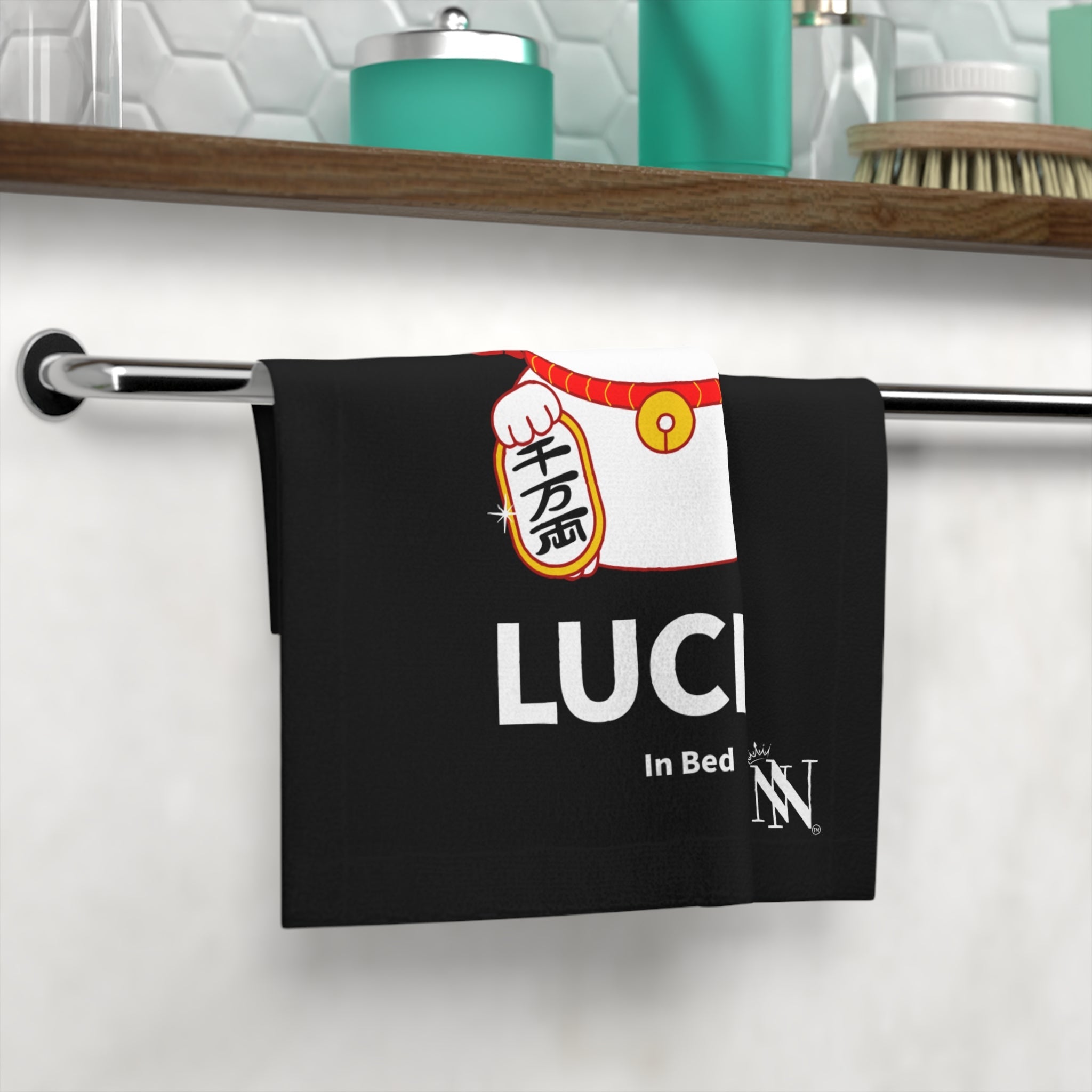 Lucky In Bed Beckoning Cat | Mix & Match Lils’ Fun-Flirty Lovers’ Towels