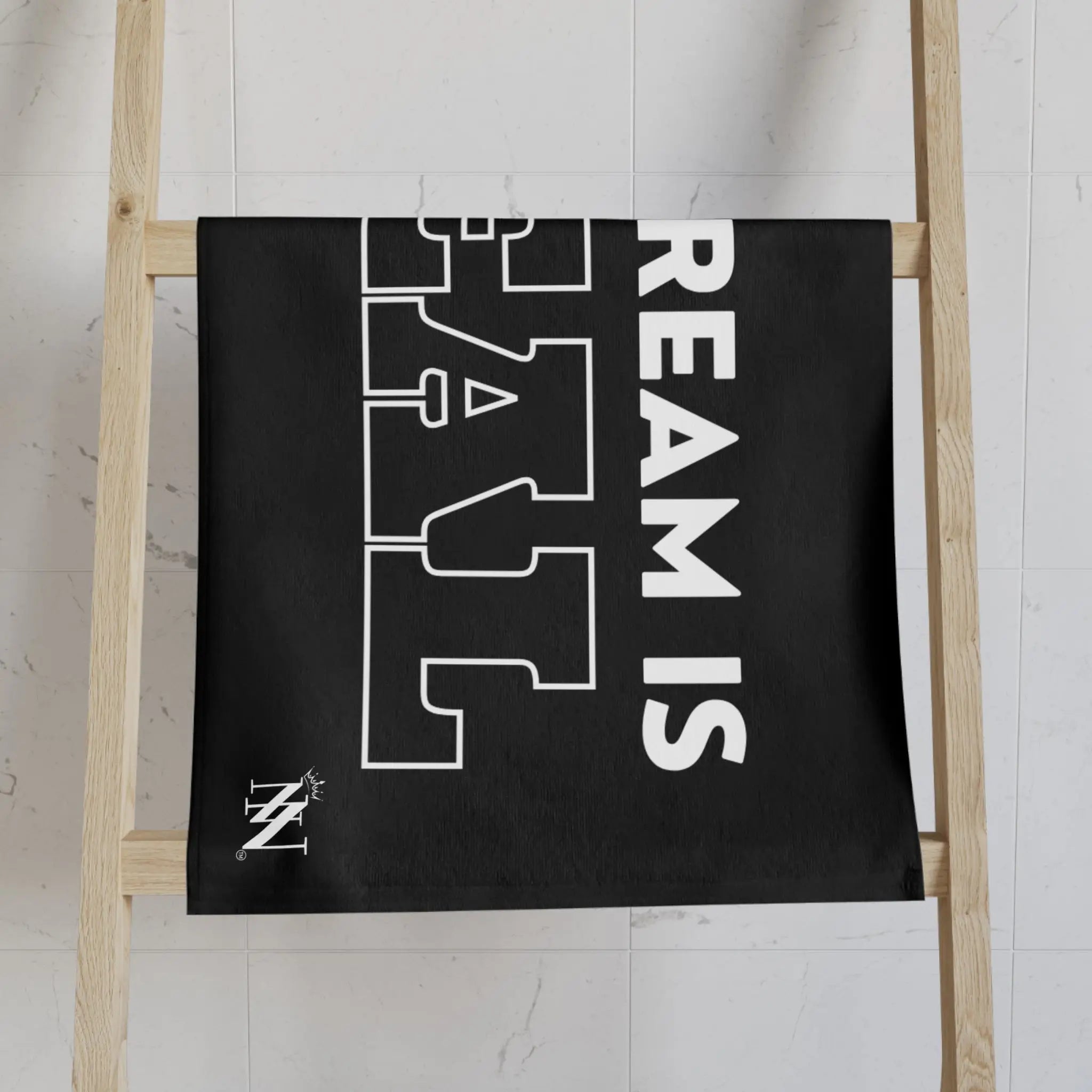 The Dream is Real Black Cum Towel