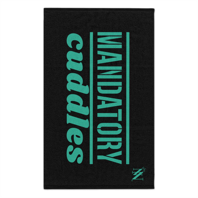 Mandatory Cuddles Black | Mix & Match Soft Fun-Flirty Lovers’ Towels