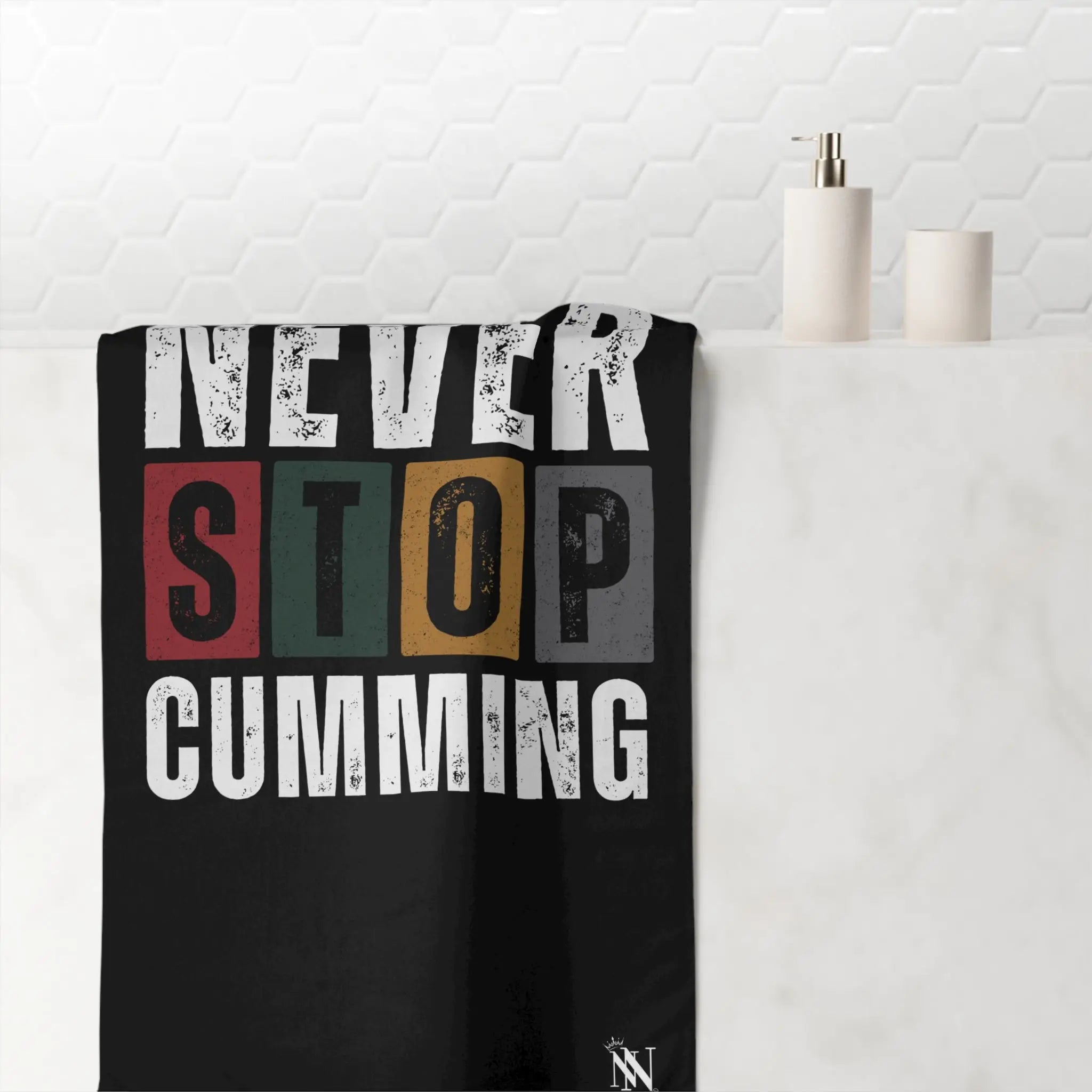 Never Stop Cumming | Mix & Match XL Fun-Flirty Lovers’ Towels