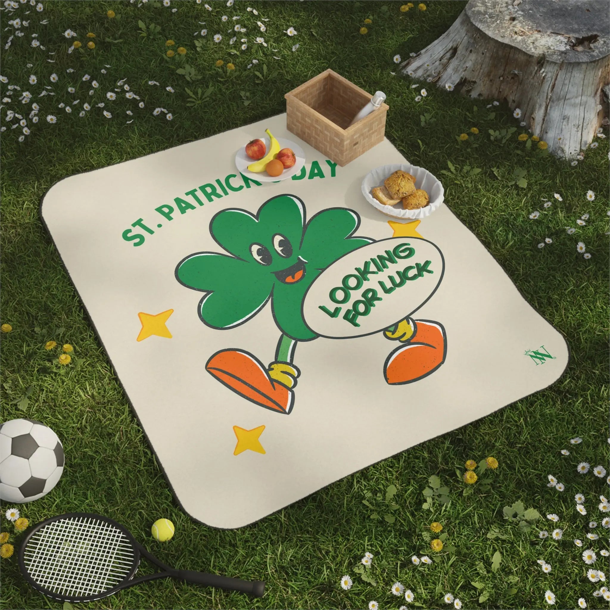 Looking for Luck Shamrock St. Patrick’s Day | Mix Match Fun-Flirty Lovers’ Water-Resistant Blankets