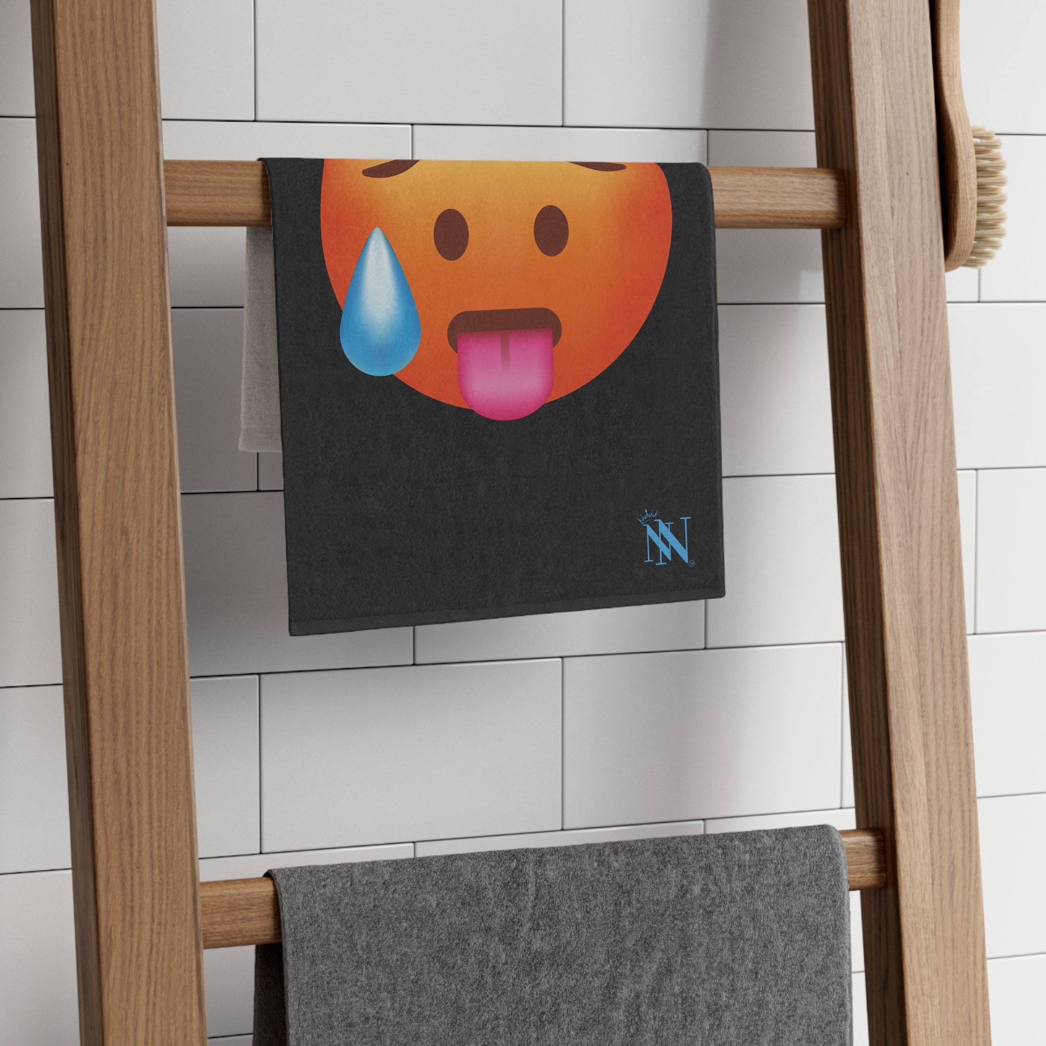 Hot Emoji Black | Mix & Match Soft Fun-Flirty Lovers’ Towels