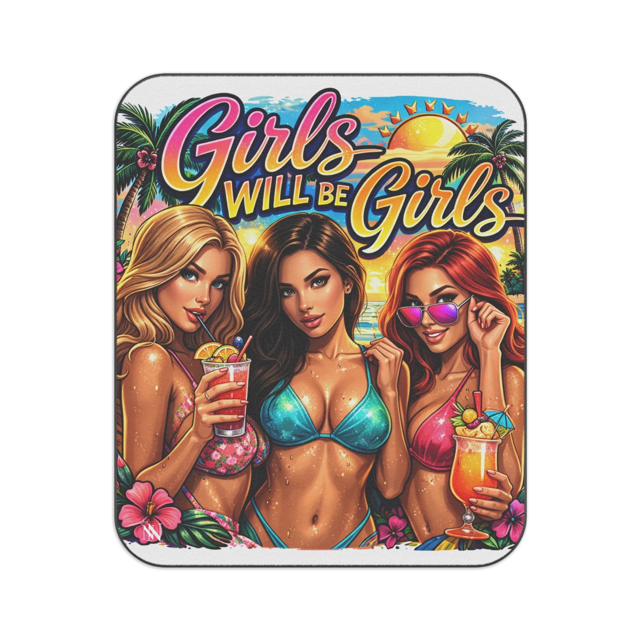 Three Girls Will Be Girls Graphic Series Couple Friendly Sex Blanket