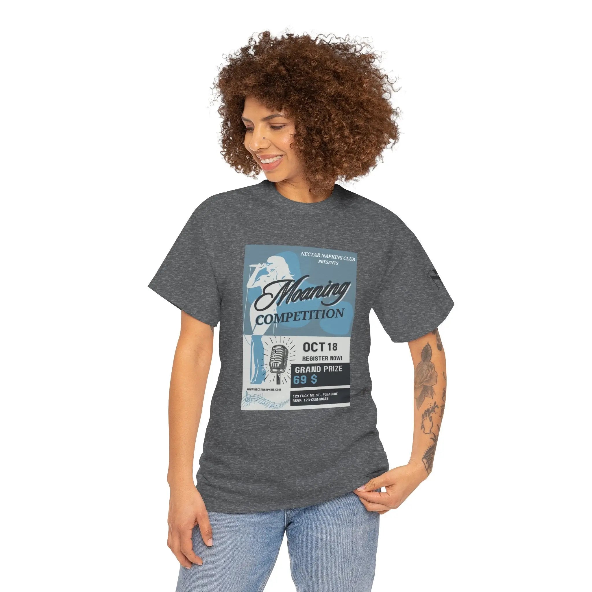 Moaning Competition | Mix & Match 100% Cotton Unisex Fun-Flirty Lovers’ Tees