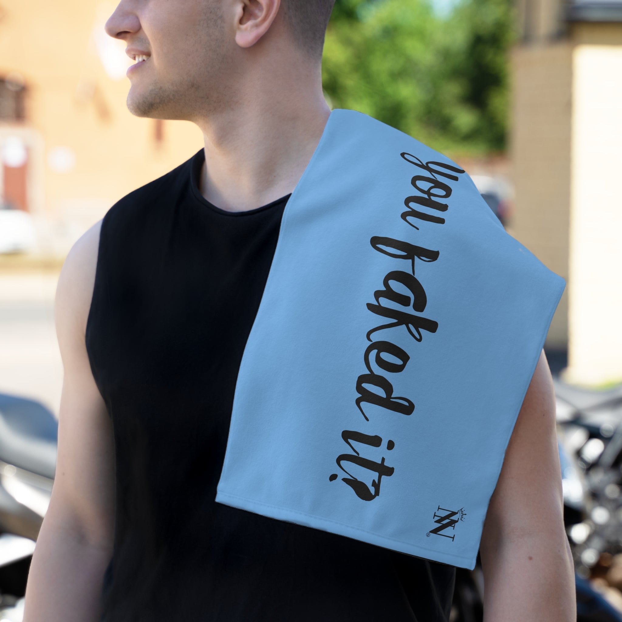 You Faked It? Light Blue | Mix & Match Soft Fun-Flirty Lovers’ Towels