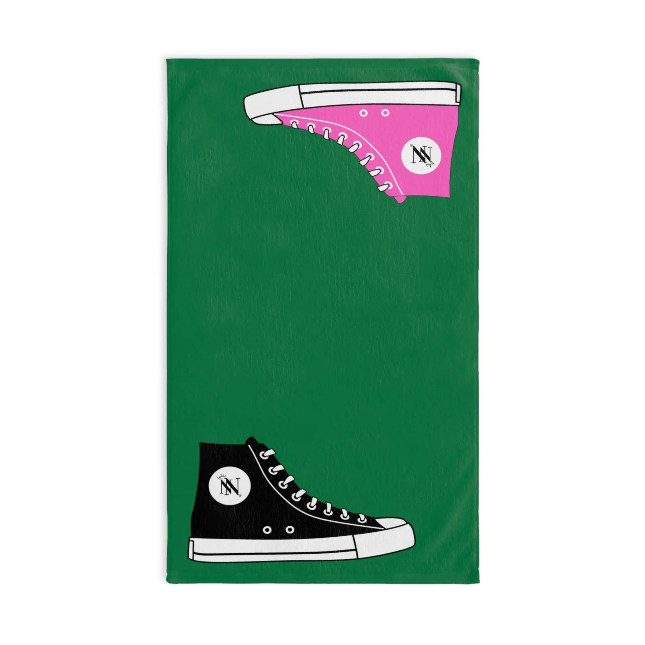 His Hers Sneaker Shareable Green | Mix & Match Original Fun-Flirty Lovers’ Towels