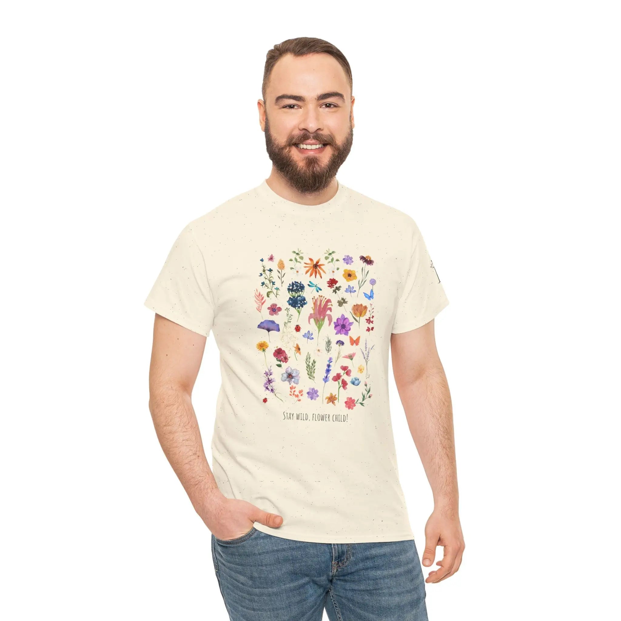 Stay Wild Flower Child! | Mix & Match Cotton Unisex Fun-Flirty Lovers’ T-Shirts
