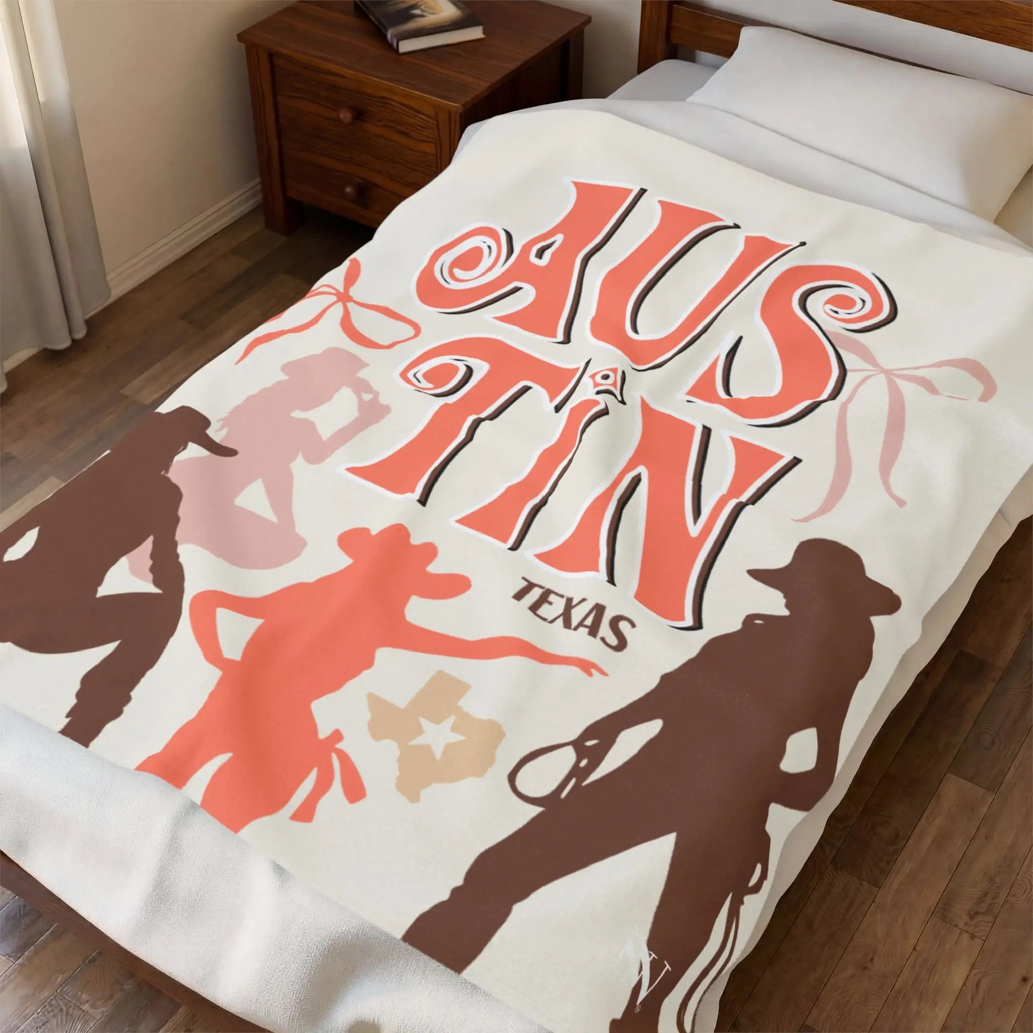Austin Texas Cowgirl Blanket