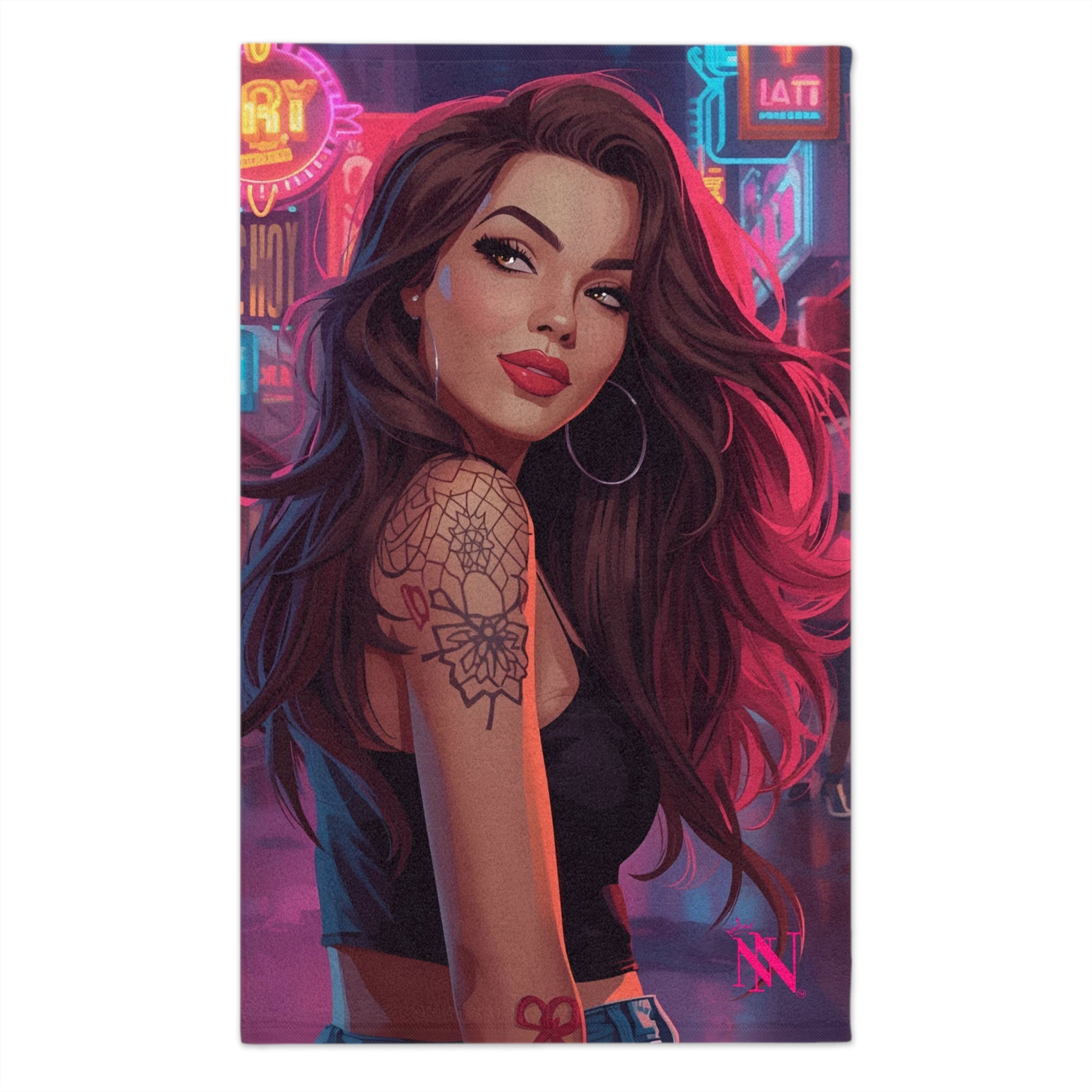 Flirty Girl Graphic | Mix & Match Soft Fun-Flirty Lovers’ Towels