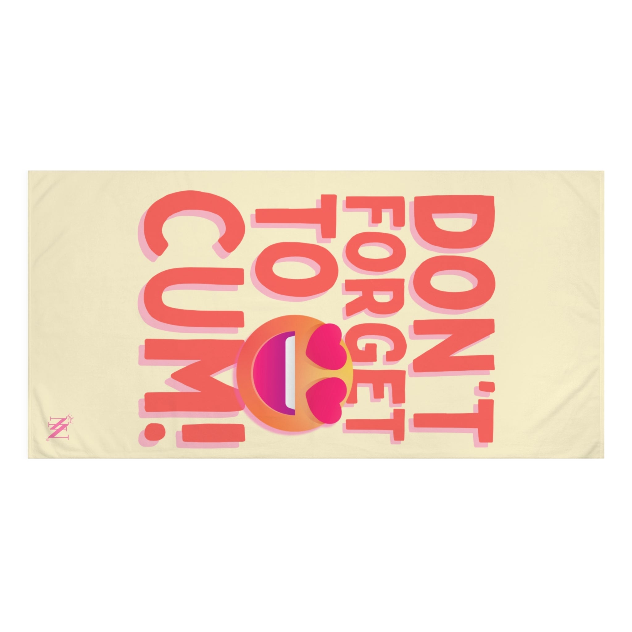 Don’t Forget to Cum! Heart Eyes Emoji Anal Play Sex Towel