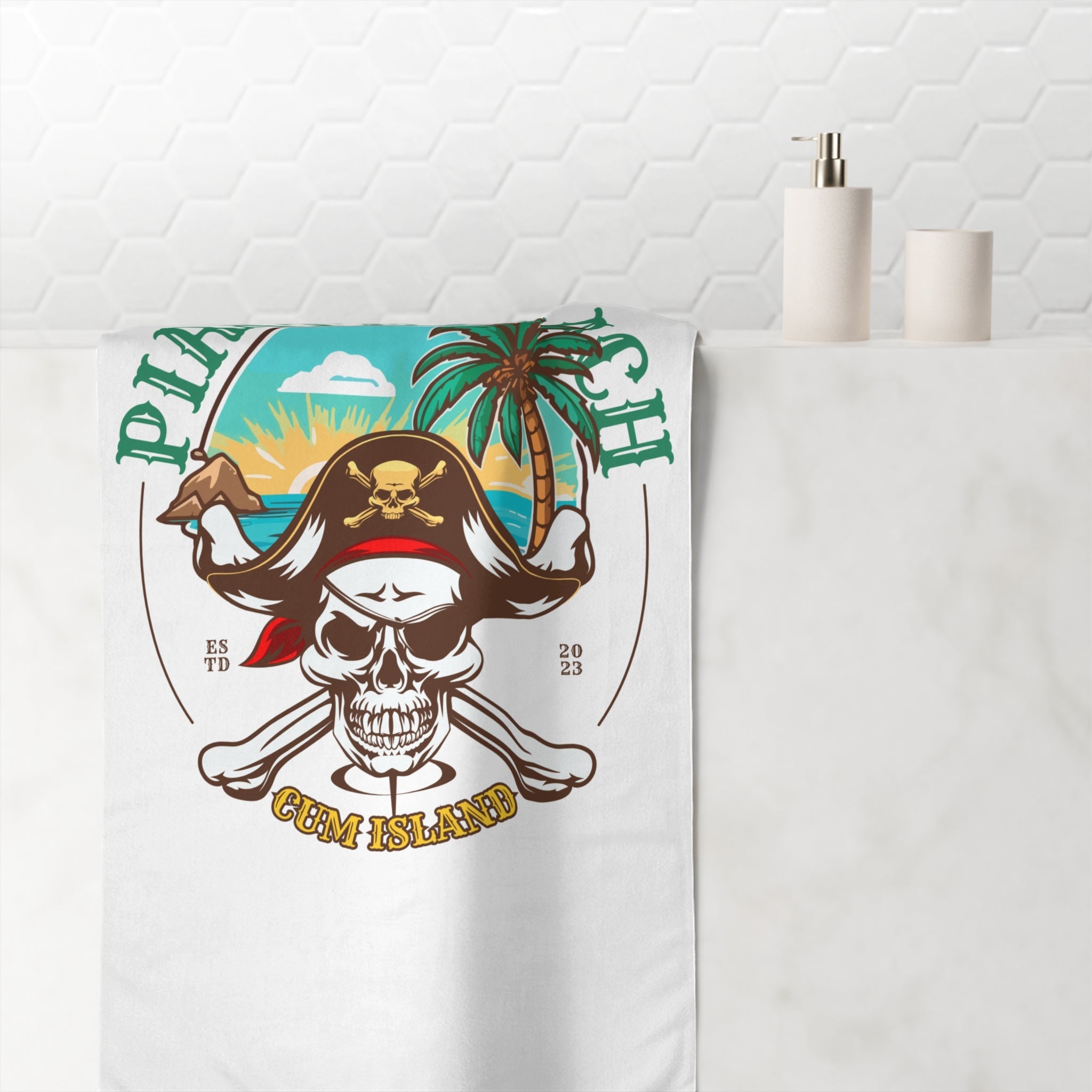 Cum Island Pirate Beach Giant Sex Towel