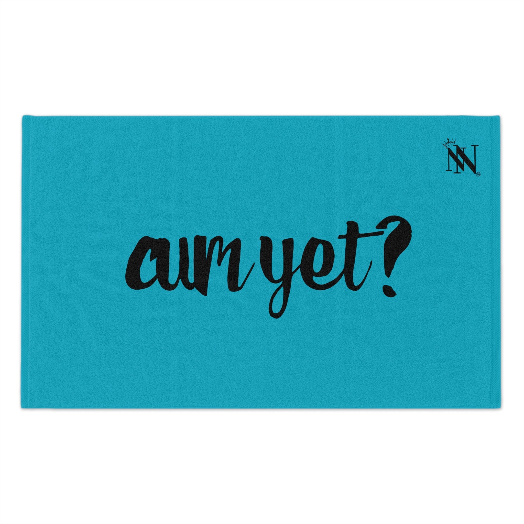 Cum Yet? Teal | Mix & Match Soft Fun-Flirty Lovers’ Towels