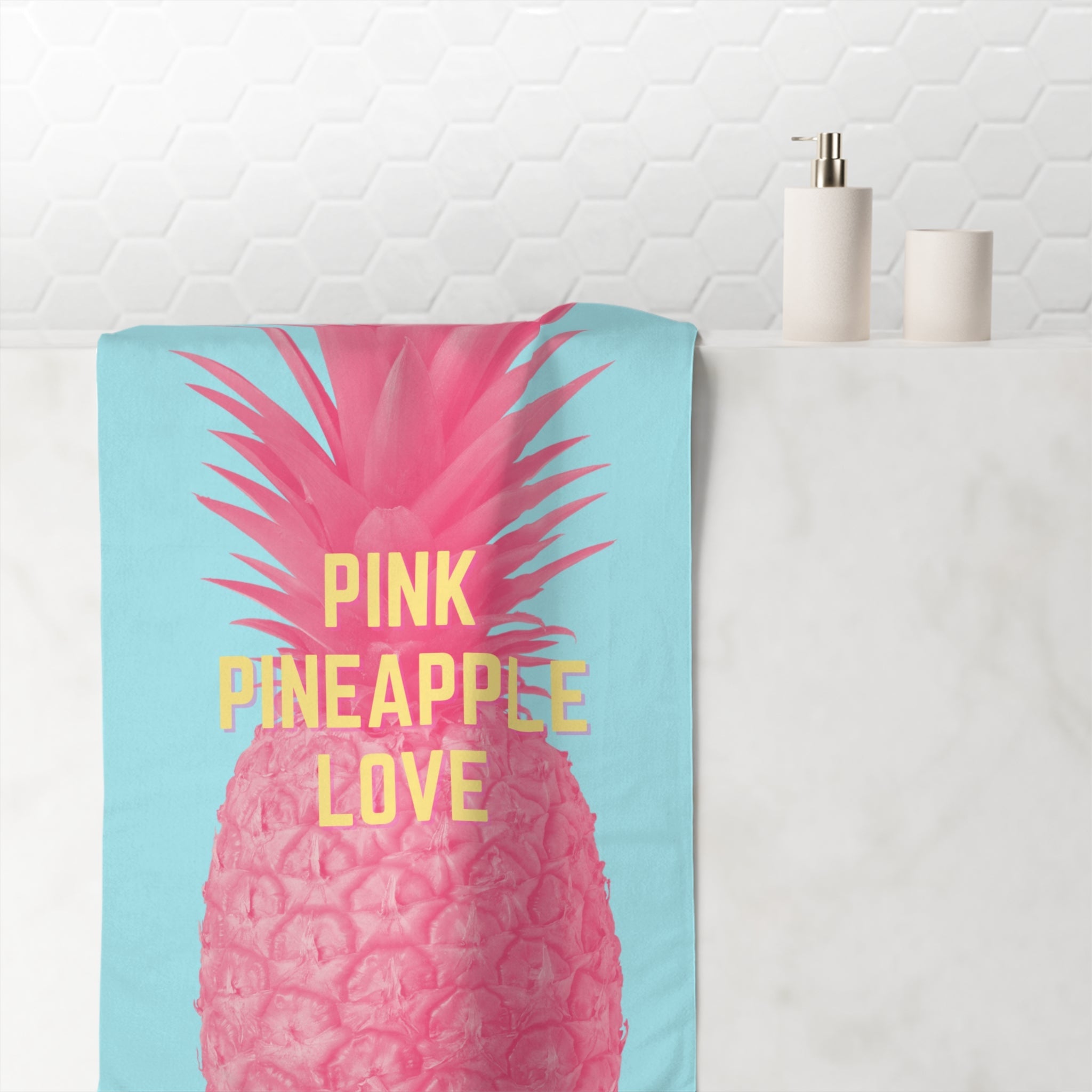 Pink Pineapple Love | Mix & Match XL Fun-Flirty Lovers’ Towels