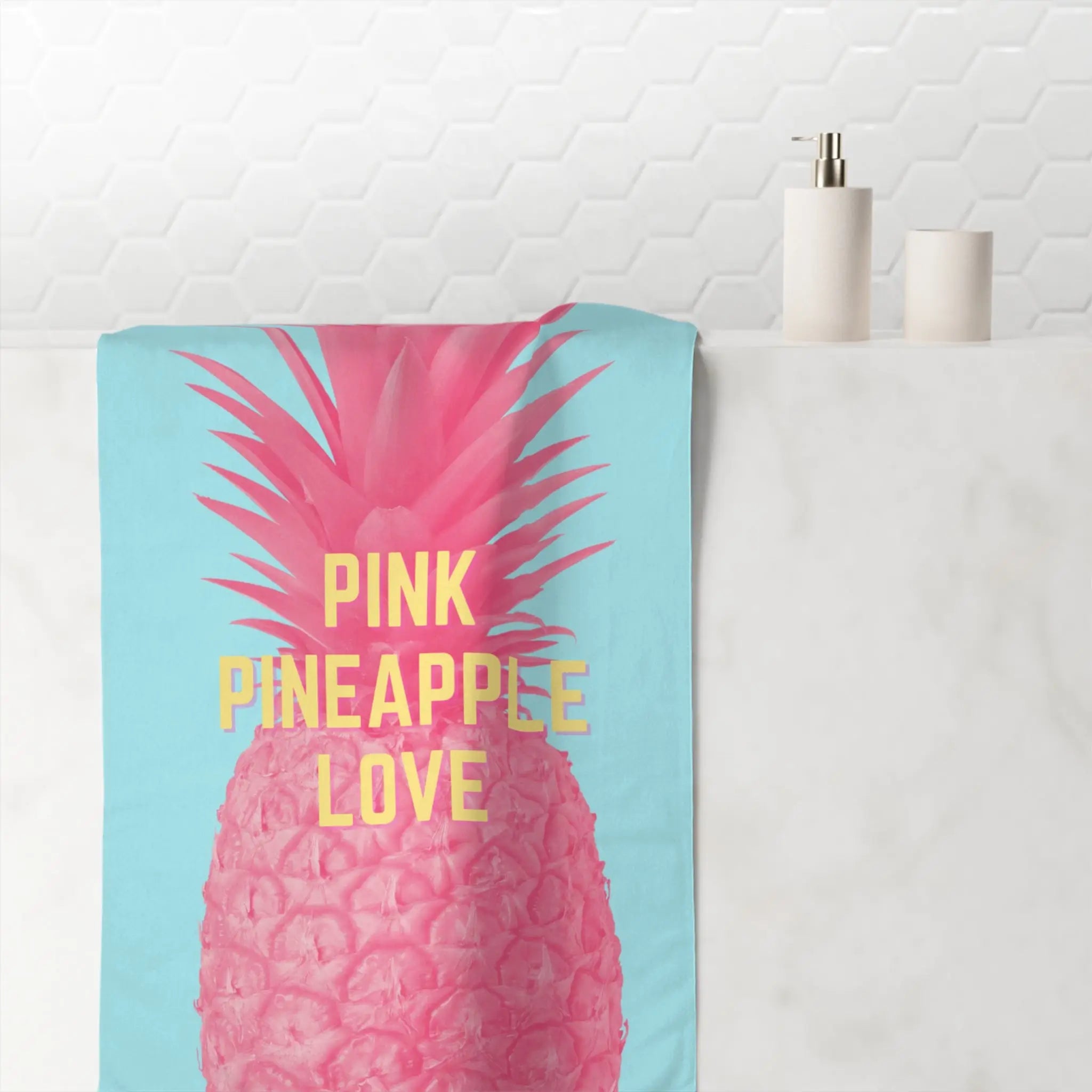 Pink Pineapple Love | Mix & Match XL Fun-Flirty Lovers’ Towels