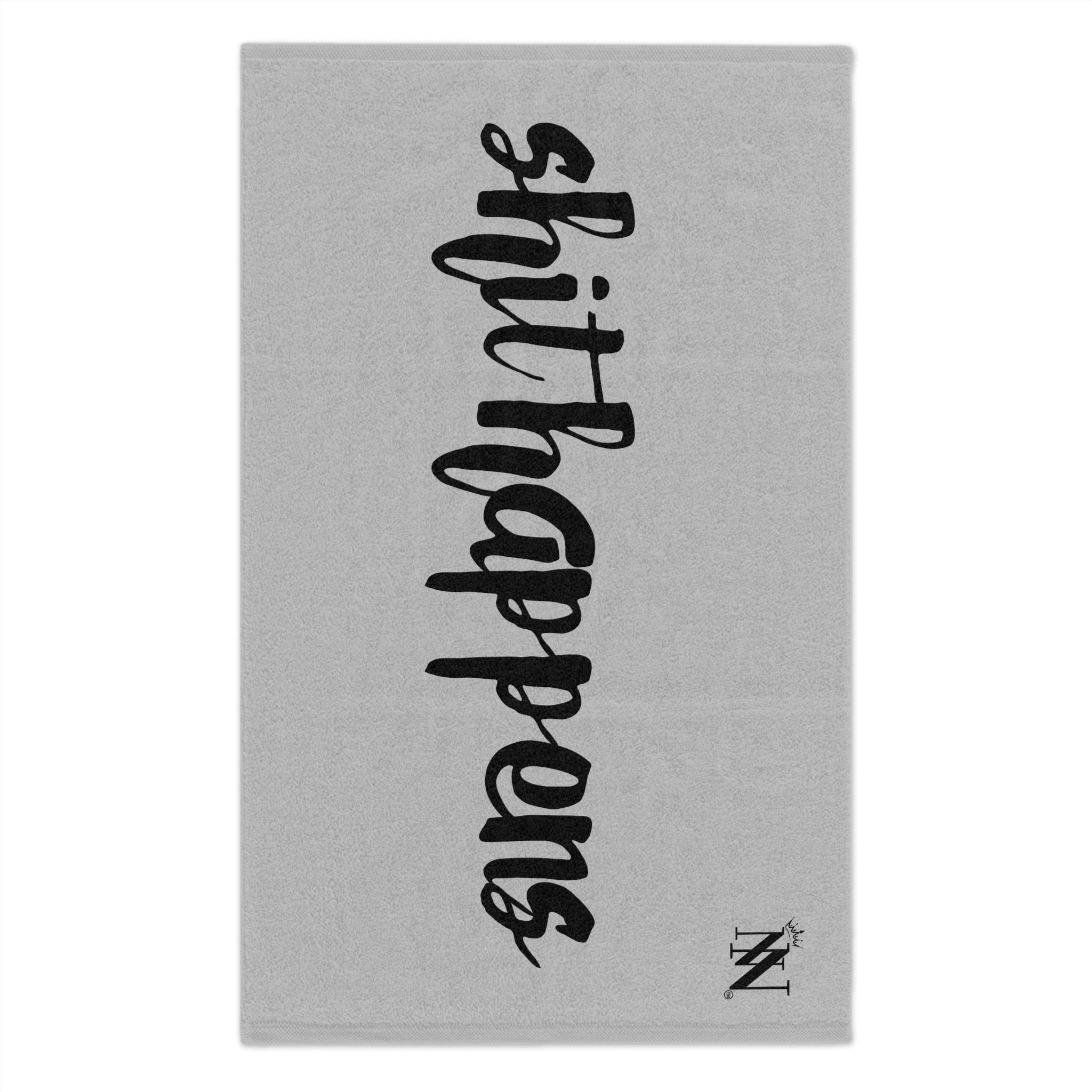 Shit Happens Silver | Mix & Match Soft Fun-Flirty Lovers’ Towels