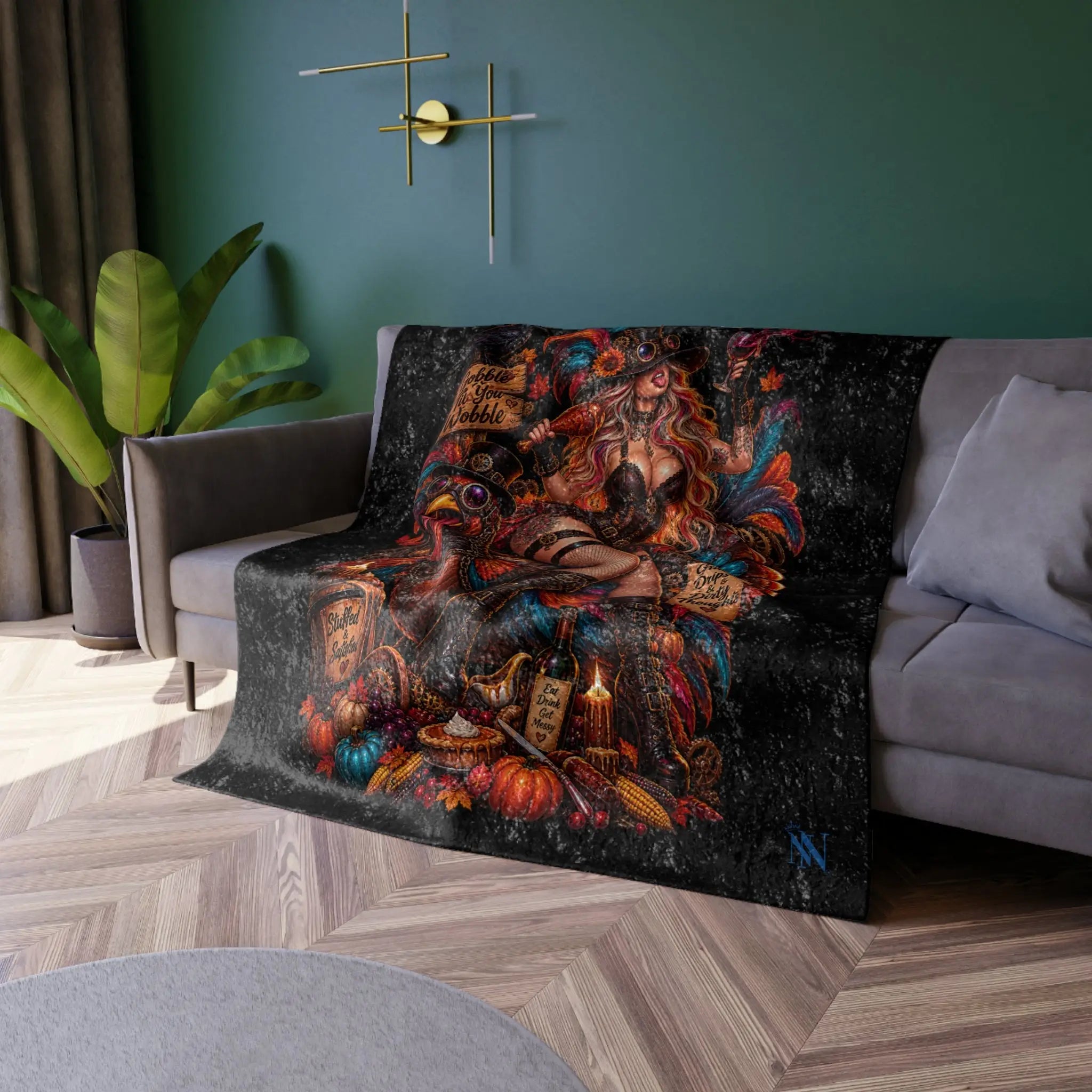 Thanksgiving Fall Wicked Fantasy | Nectar Napkins Fun-Flirty Loversโ Crushed Velvet Blankets