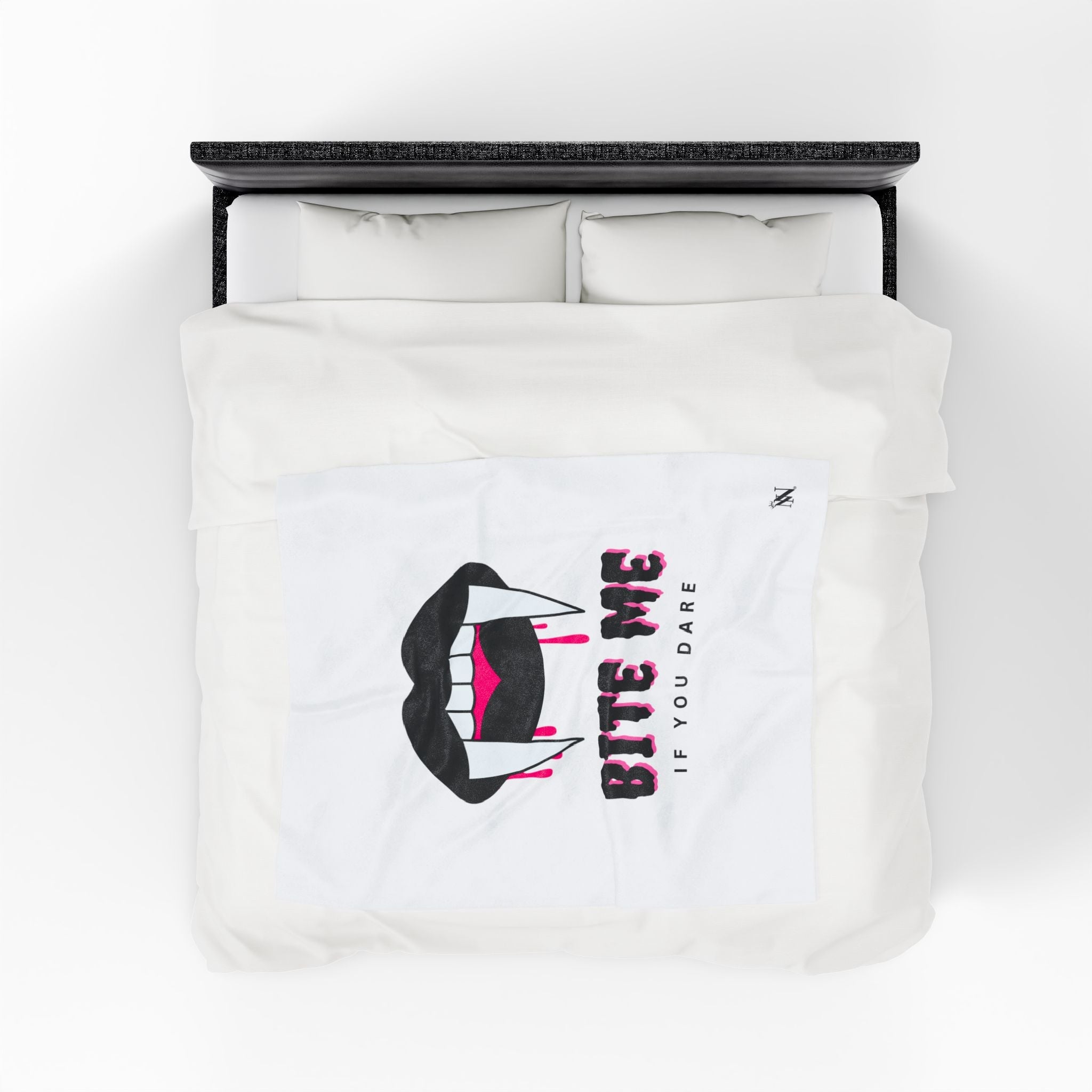 Bite Me if You Dare | Mix & Match Velveteen Fun-Flirty Lovers’ Blankets