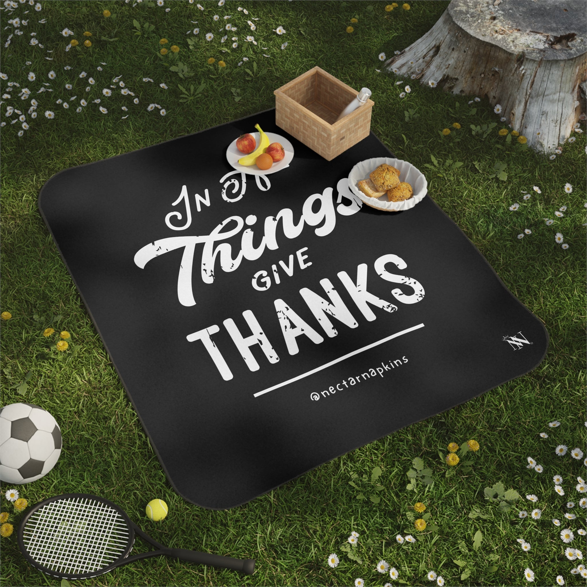 In All Things Give Thanks | Mix Match Fun-Flirty Lovers’ Water-Resistant Blankets