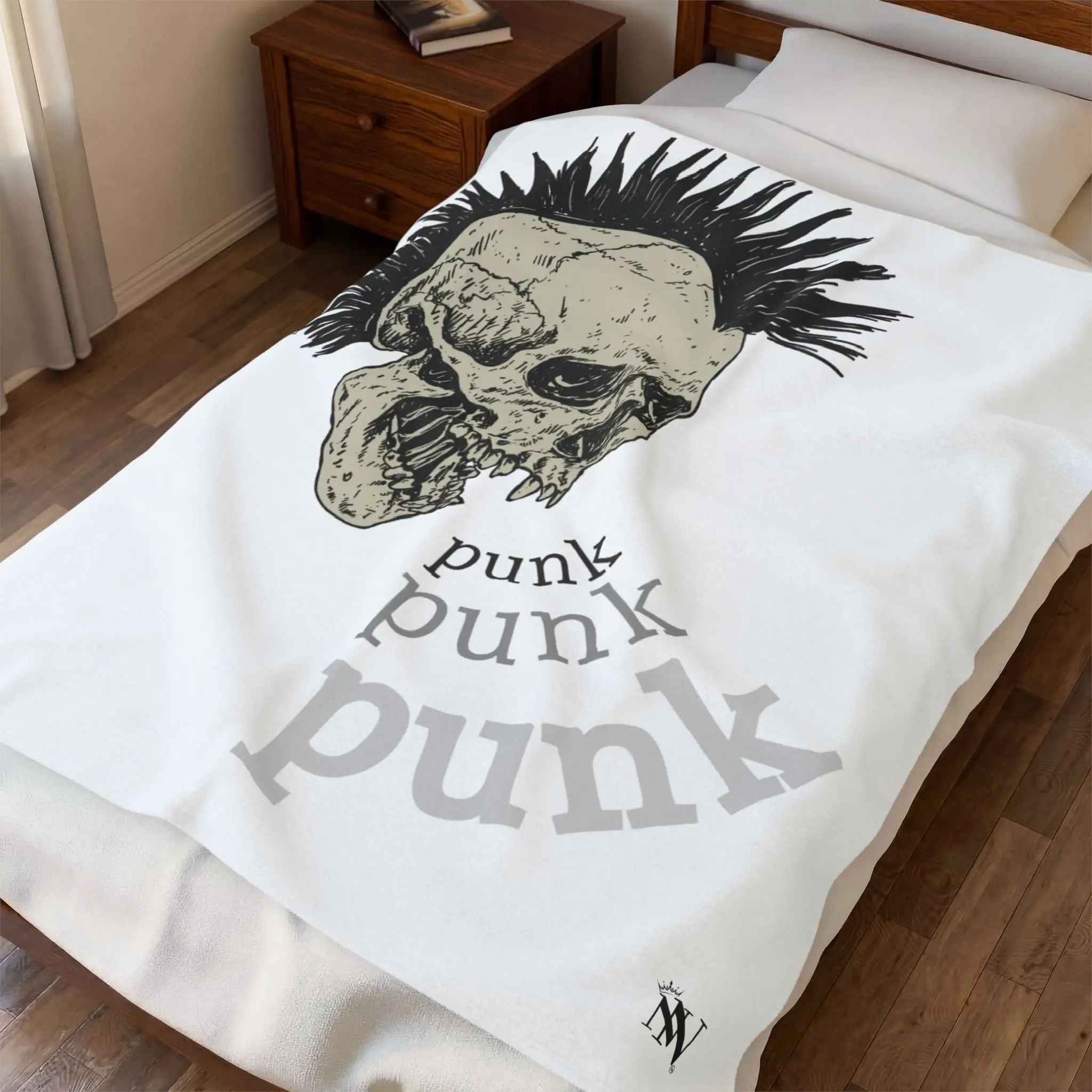 Punk Mohawk Skull | Nectar Napkins Fun-Flirty Lovers’ Blankets