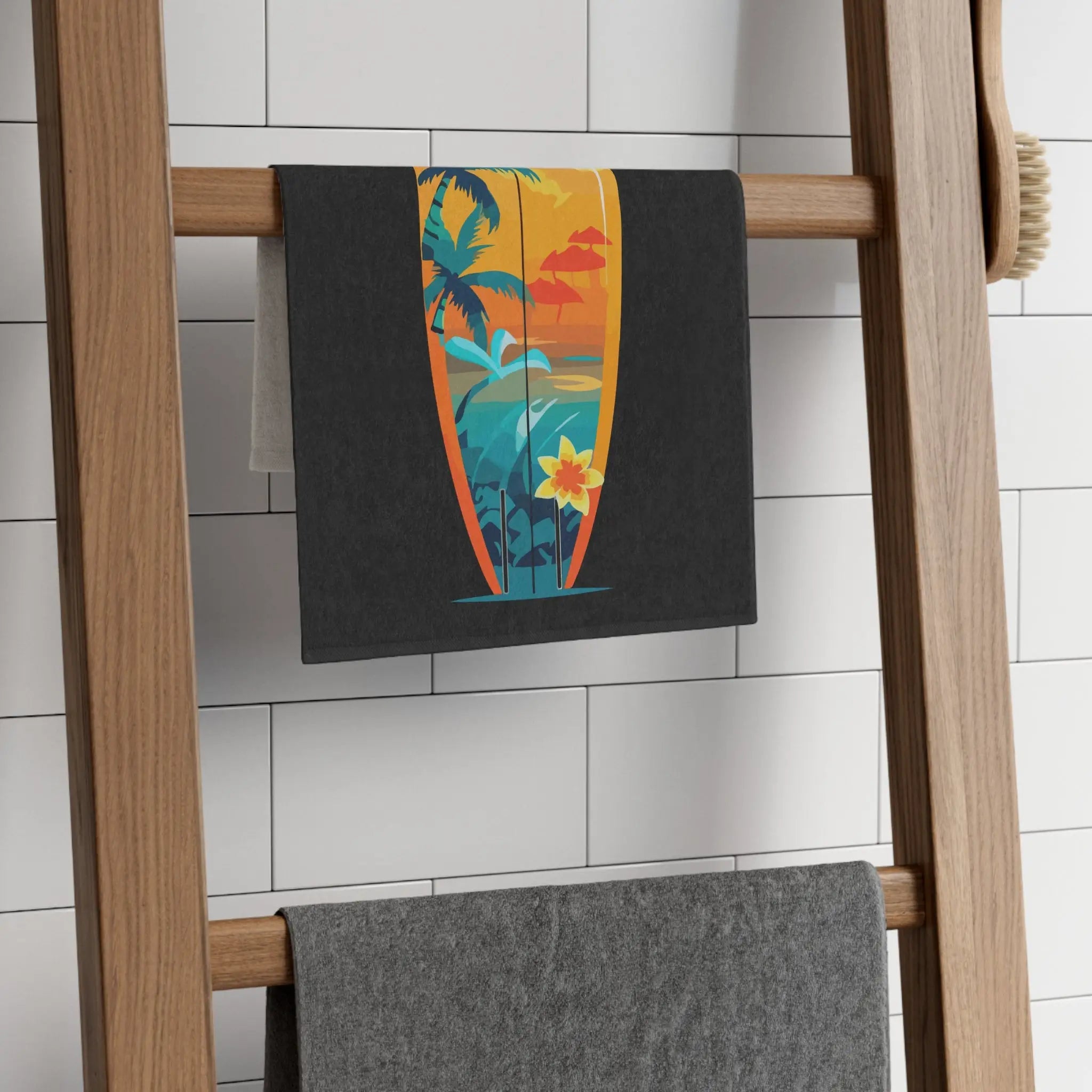 Surfboard Black | Mix & Match Soft Fun-Flirty Lovers’ Towels