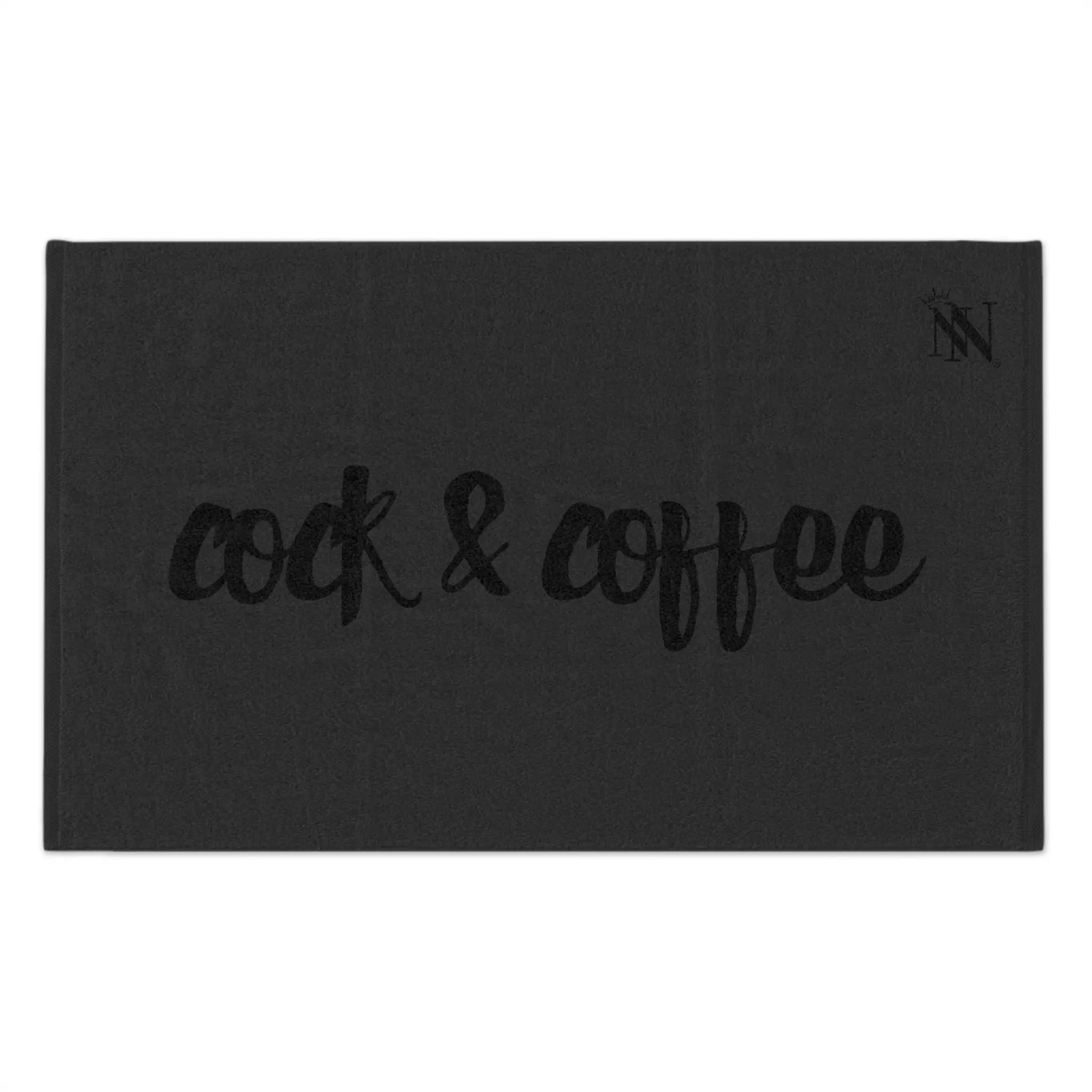 Cock & Coffee Dark Grey | Mix & Match Soft Fun-Flirty Lovers’ Towels