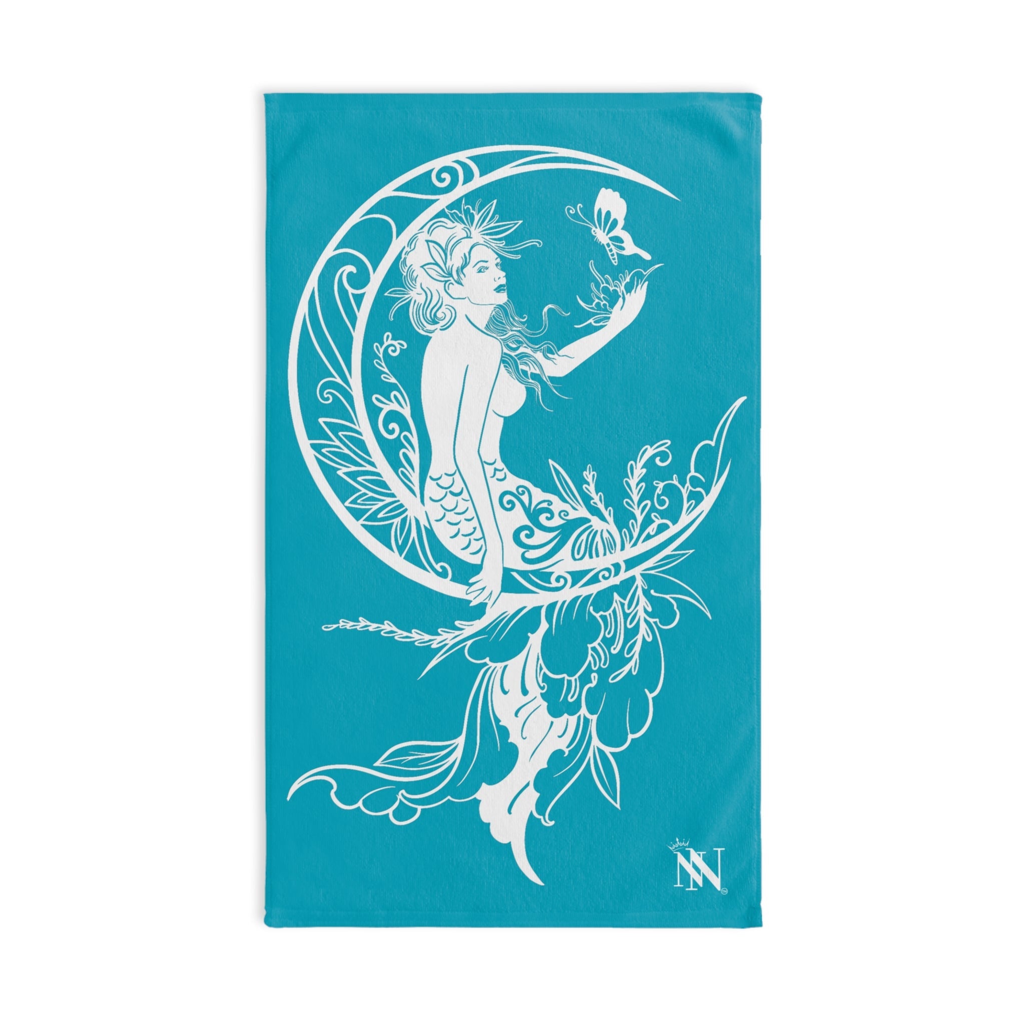 Mermaid On Moon Teal Cum Towel