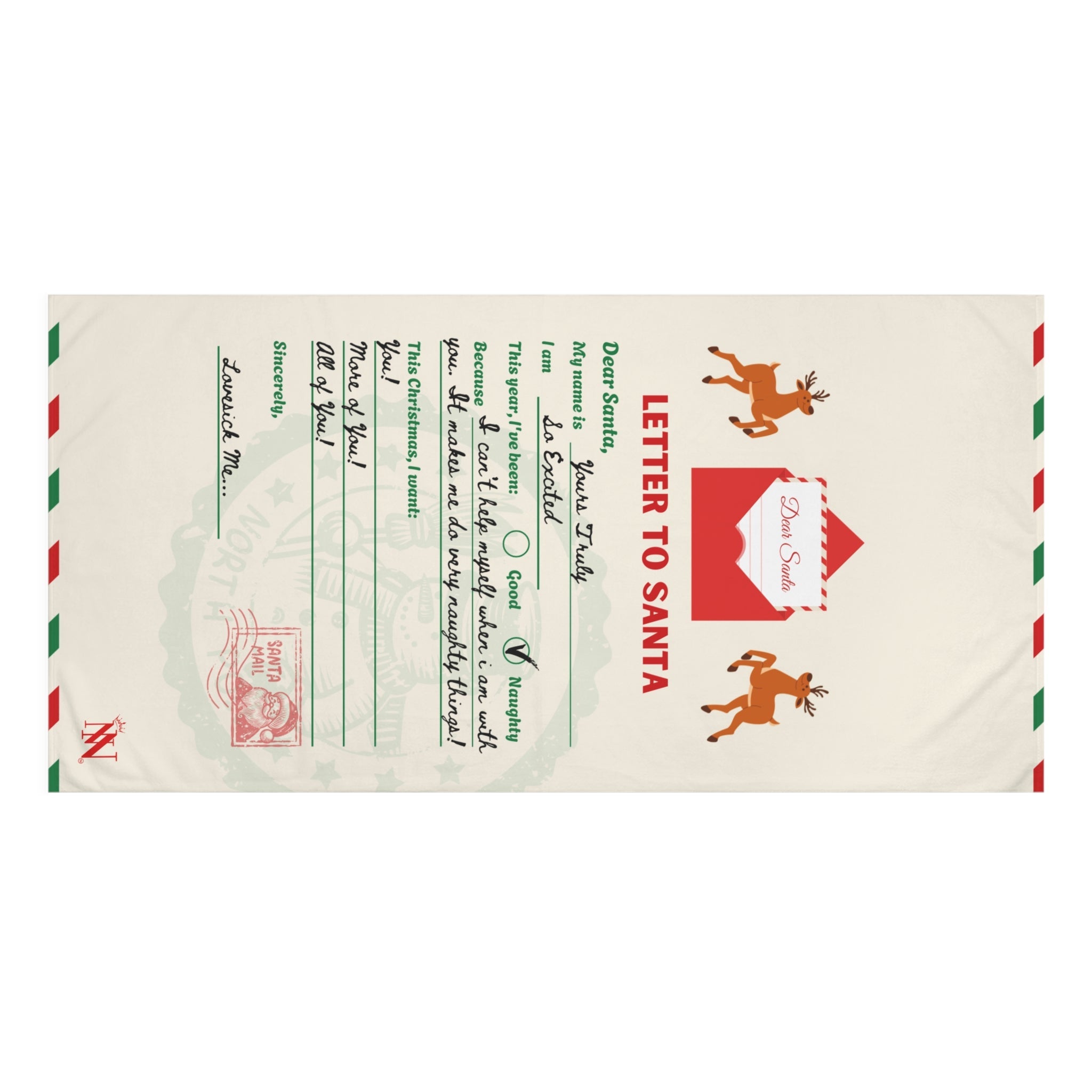Letter to Santa | Mix & Match XL Fun-Flirty Lovers’ Towels