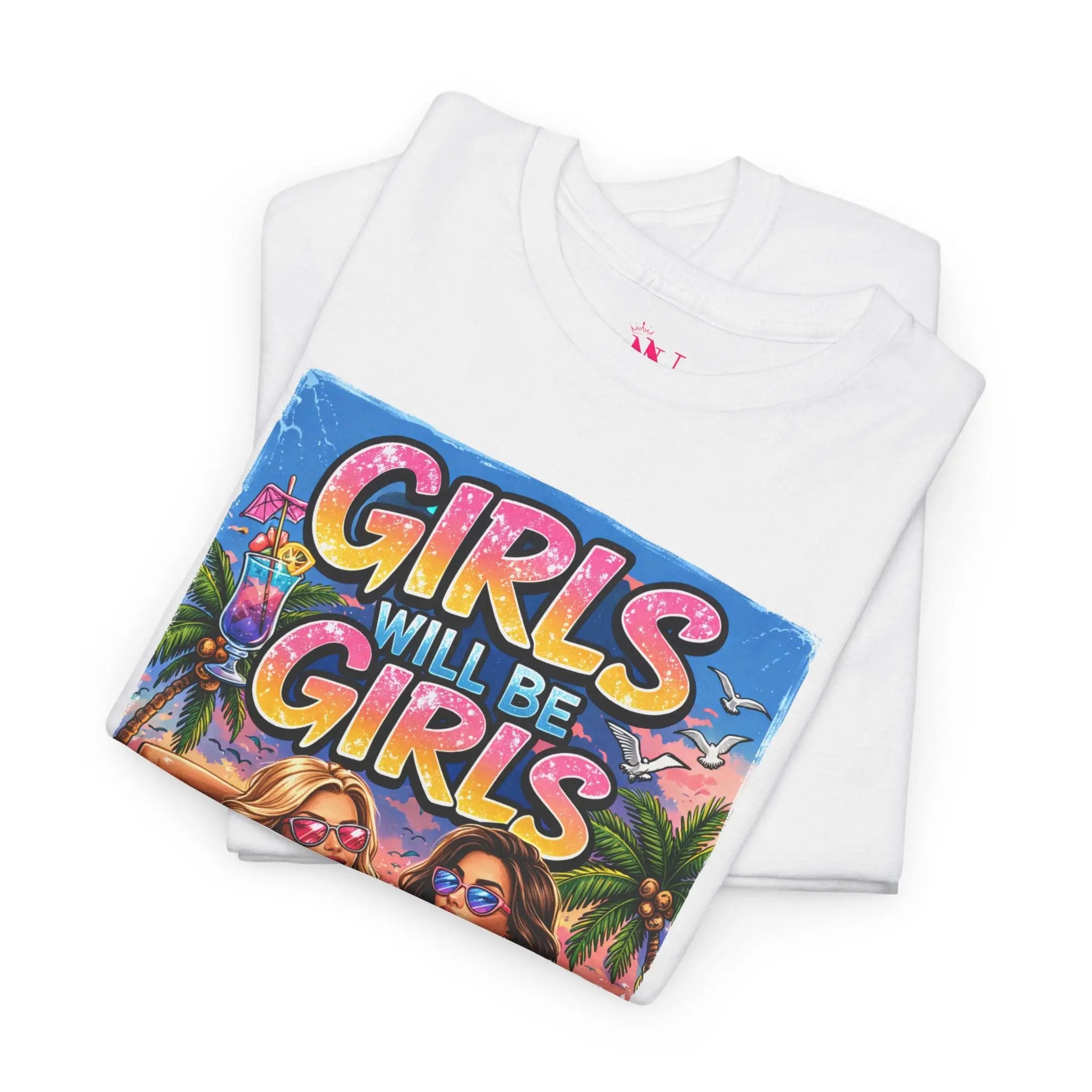 Party Girls Will Be Girls Graphic Series Romantic Couples Sex Gifts 100% Cotton T-Shirt