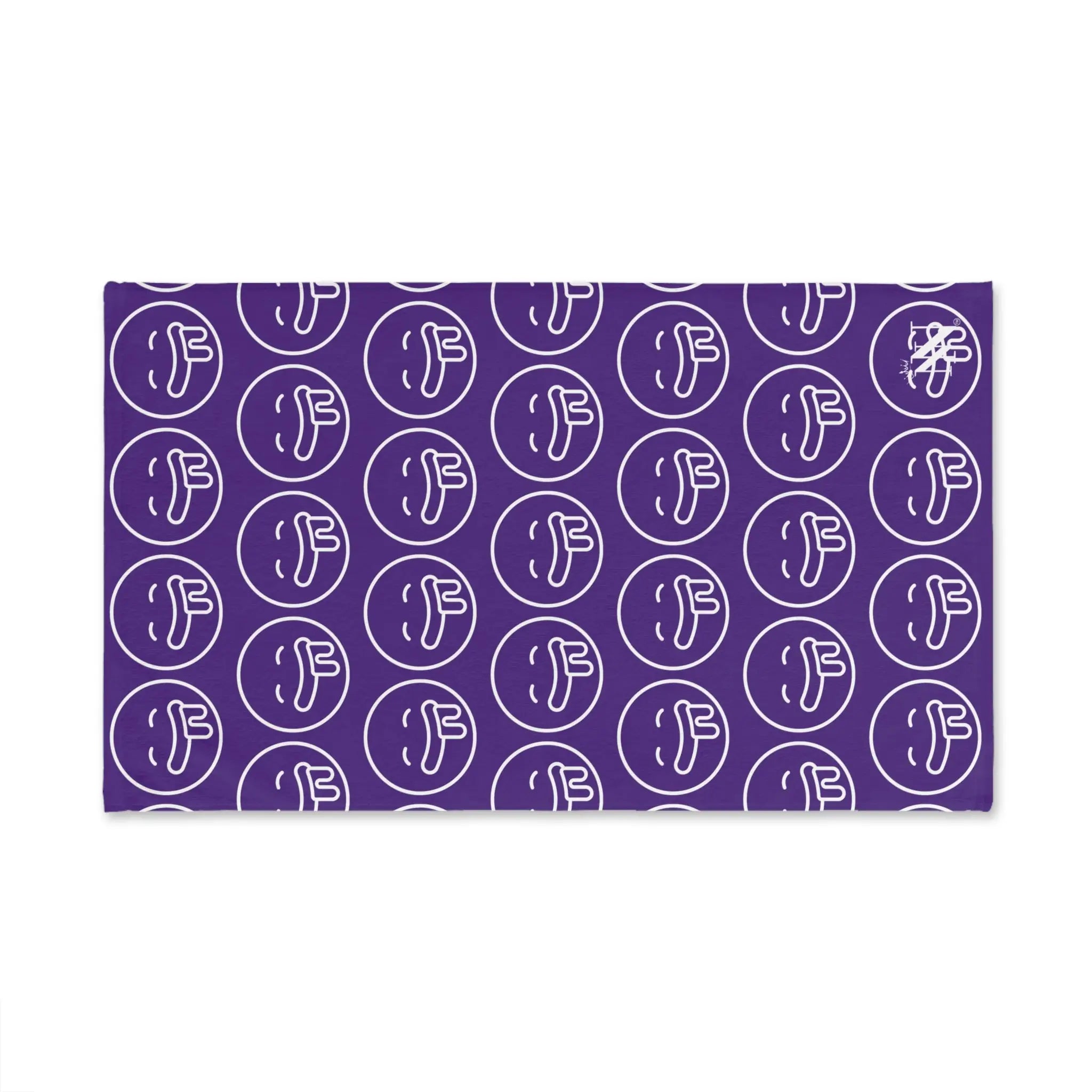 Hungry Drooling Emoji Pattern Purple Cum Towel