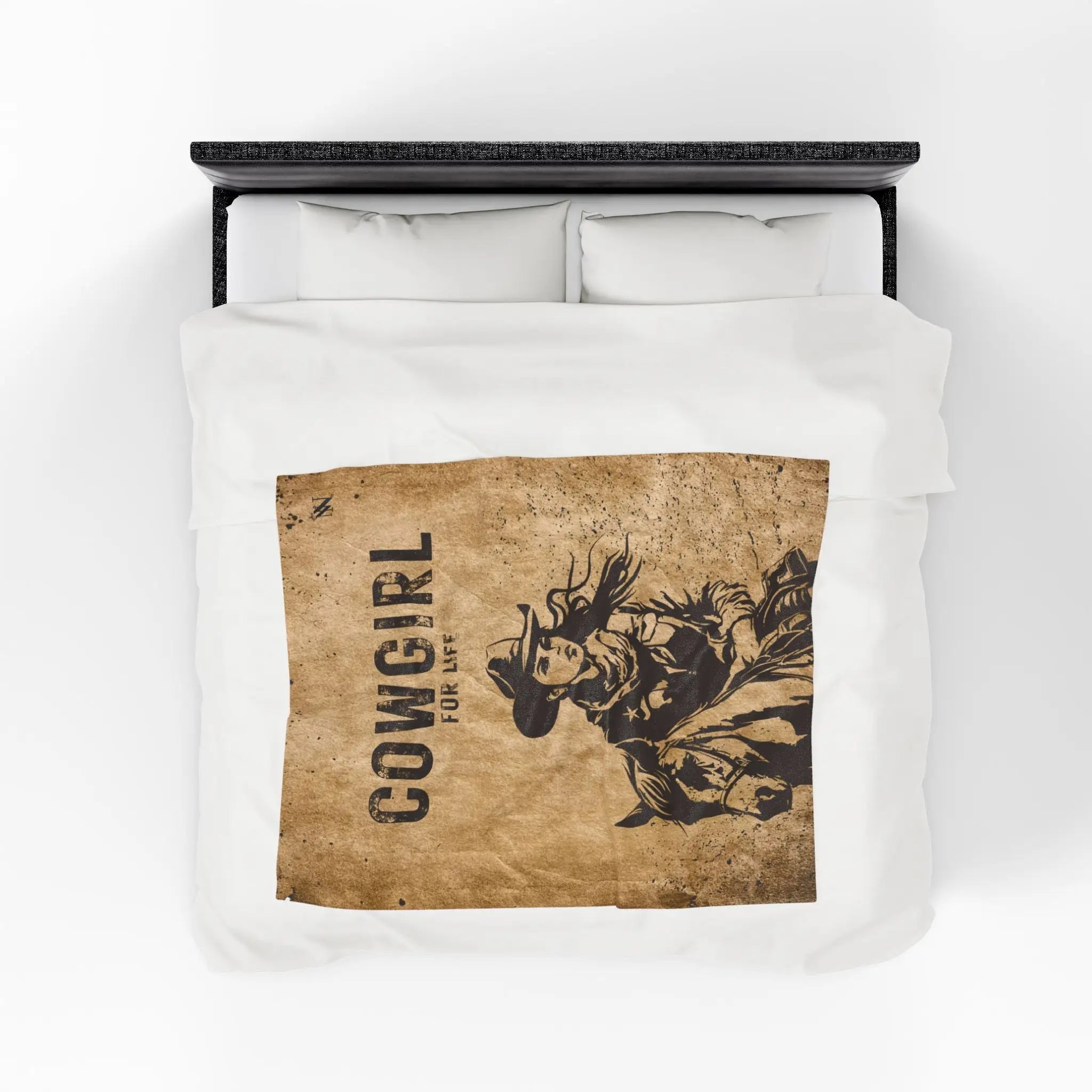 Vintage Cowgirl for Life Poster | Mix & Match Soft Fun-Flirty Lovers’ Blankets