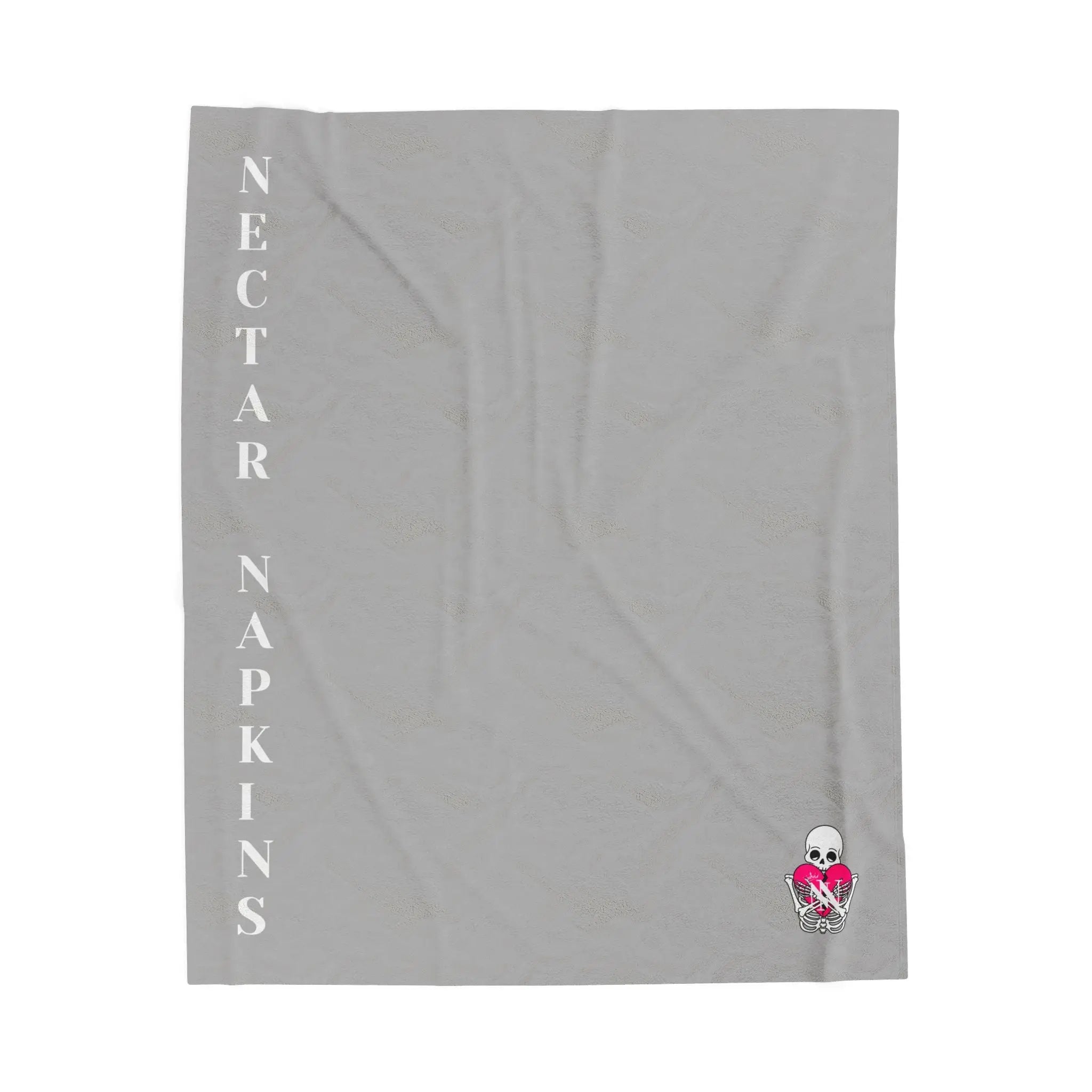 Nectar Napkins Brand Light Grey Love Blanket