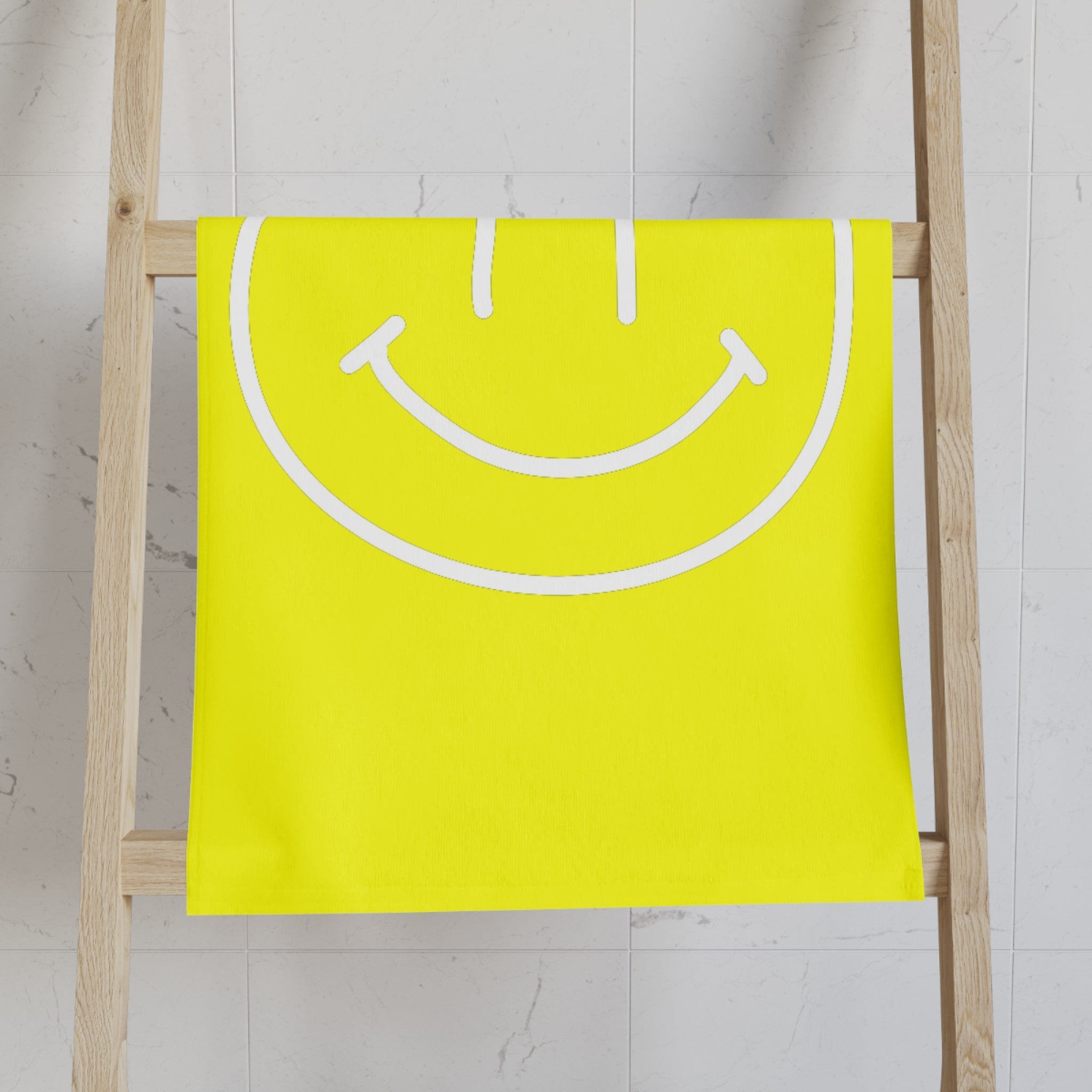 Happy Smiling Emoji Neon Yellow | Mix & Match Classic Fun-Flirty Loversâ Towels