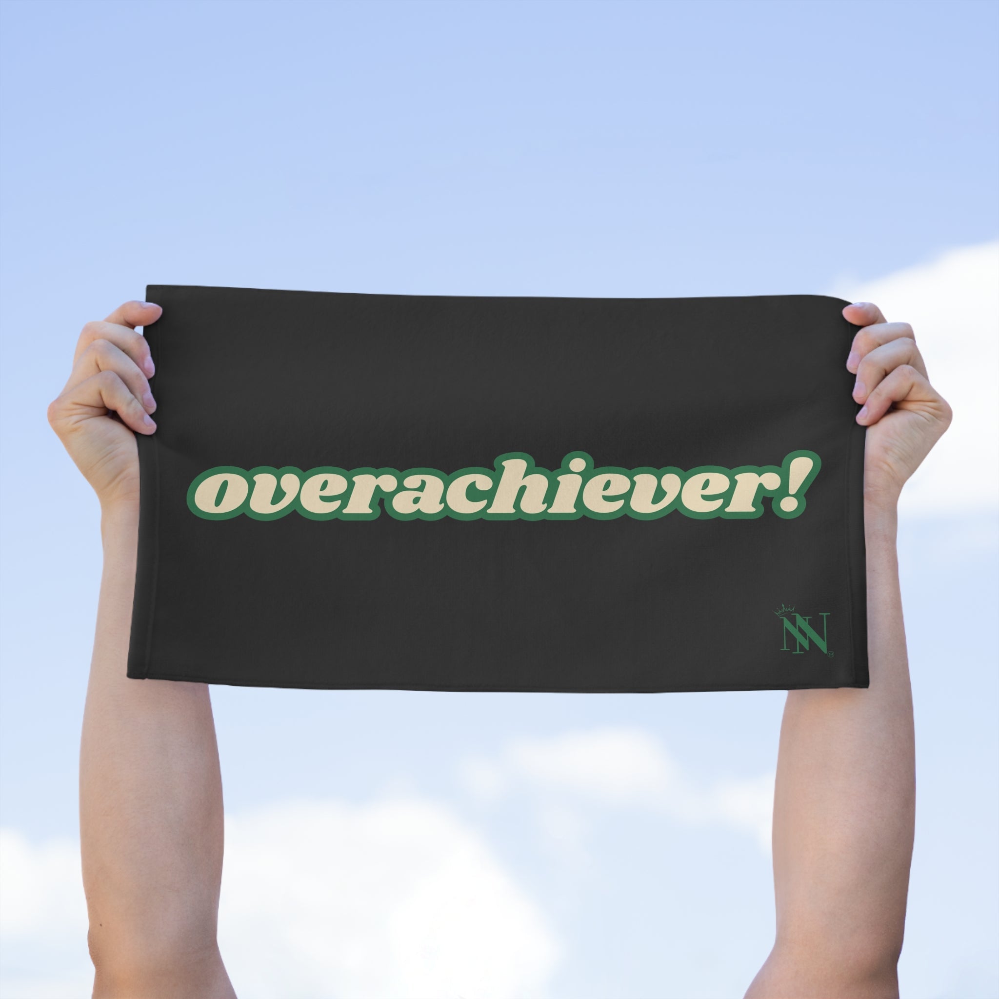 Over Achiever! Black | Mix & Match Soft Fun-Flirty Lovers’ Towels