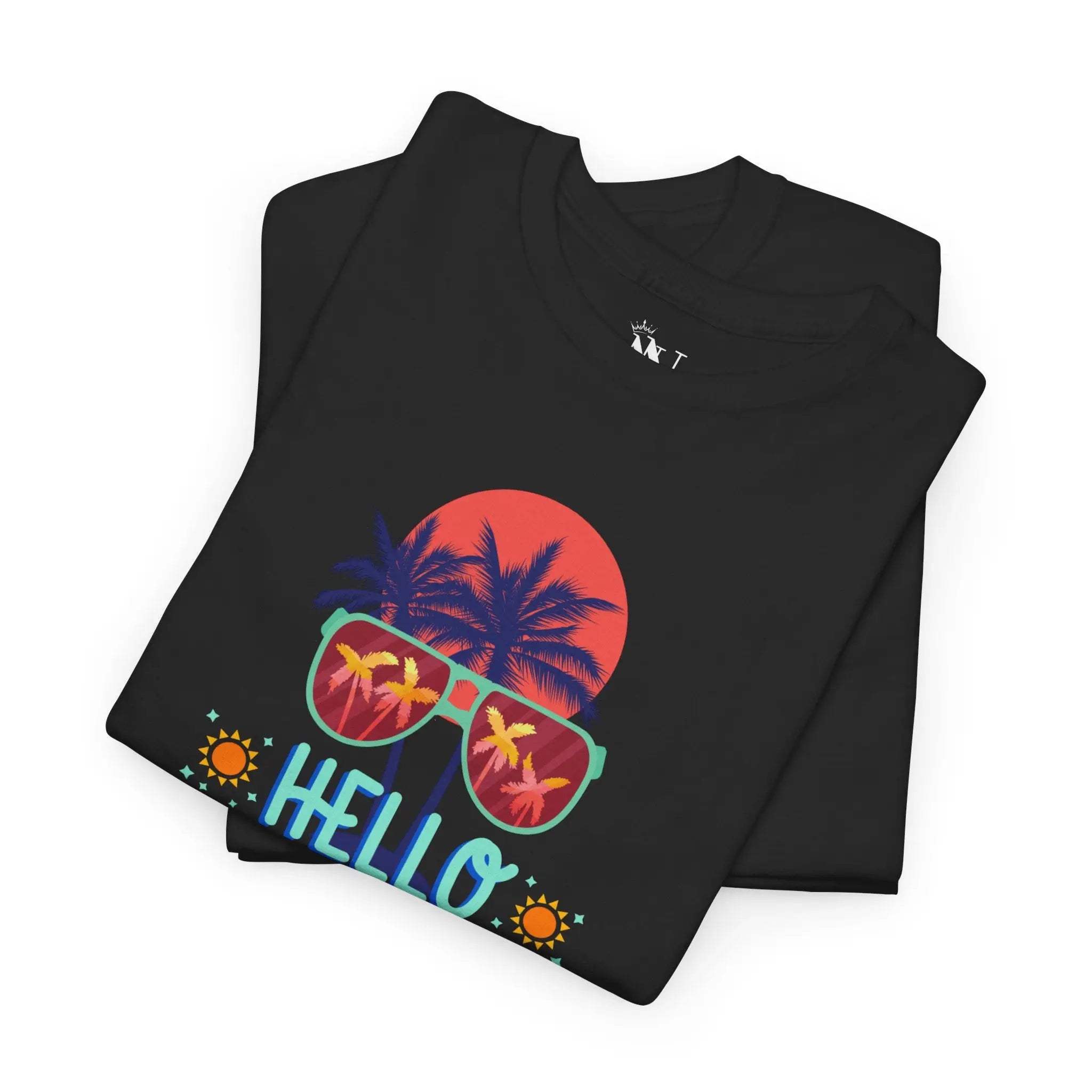 Hello Summer Tropical Sunglasses Cotton T-Shirt
