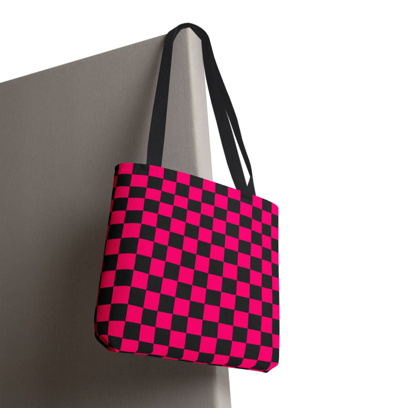 Signature Pink Black Checkers | Mix & Match Fun-Flirty Lovers’ Totes