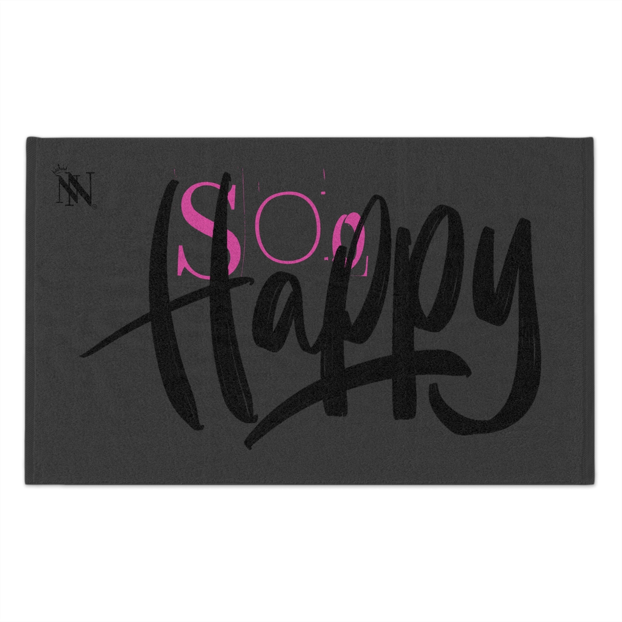 SOo Happy Dark Grey | Mix & Match Soft Fun-Flirty Lovers’ Towels