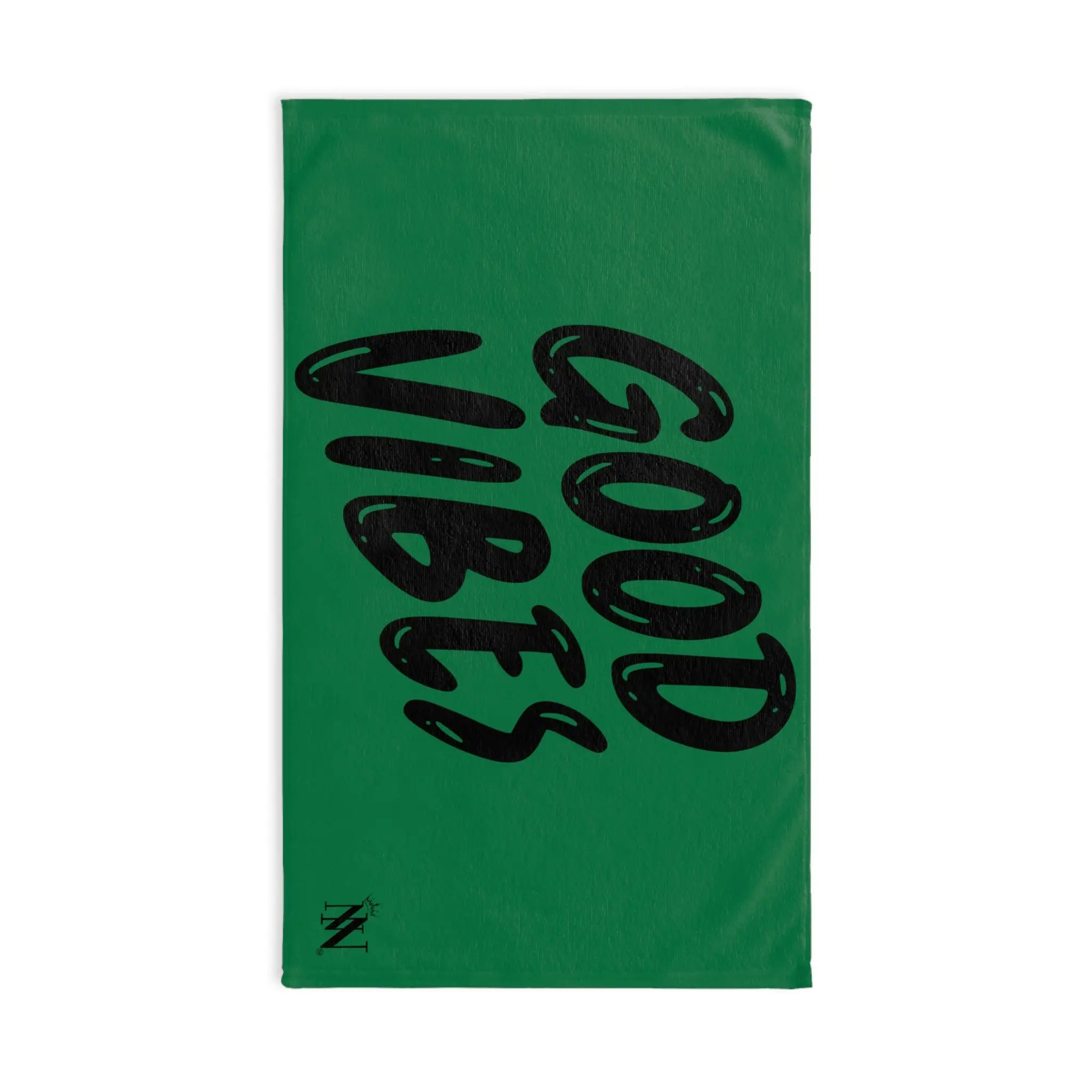 Good Vibes Bubble Print Green Cum Towel