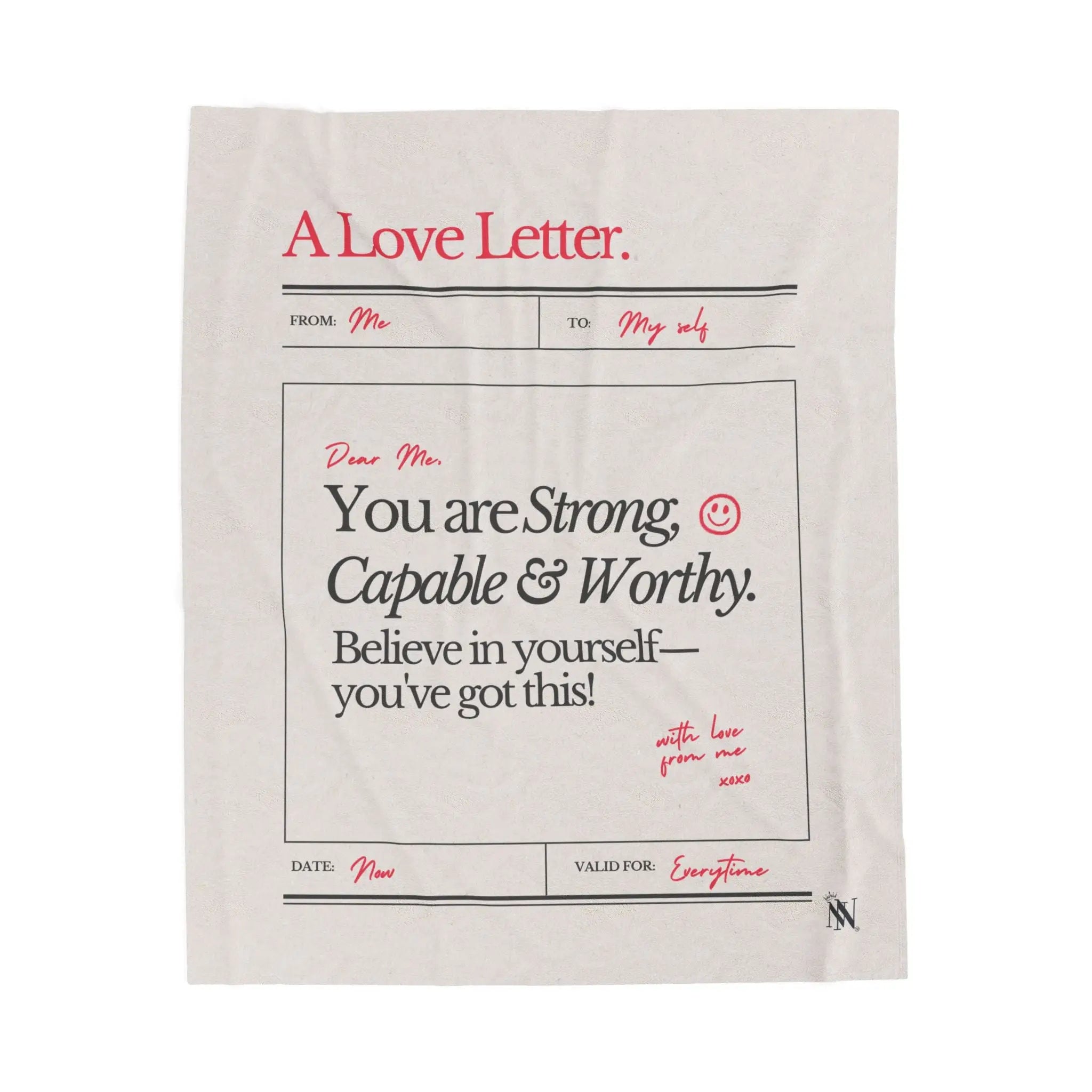 A Love Letter to Myself | Mix & Match Soft Fun-Flirty Lovers’ Blankets