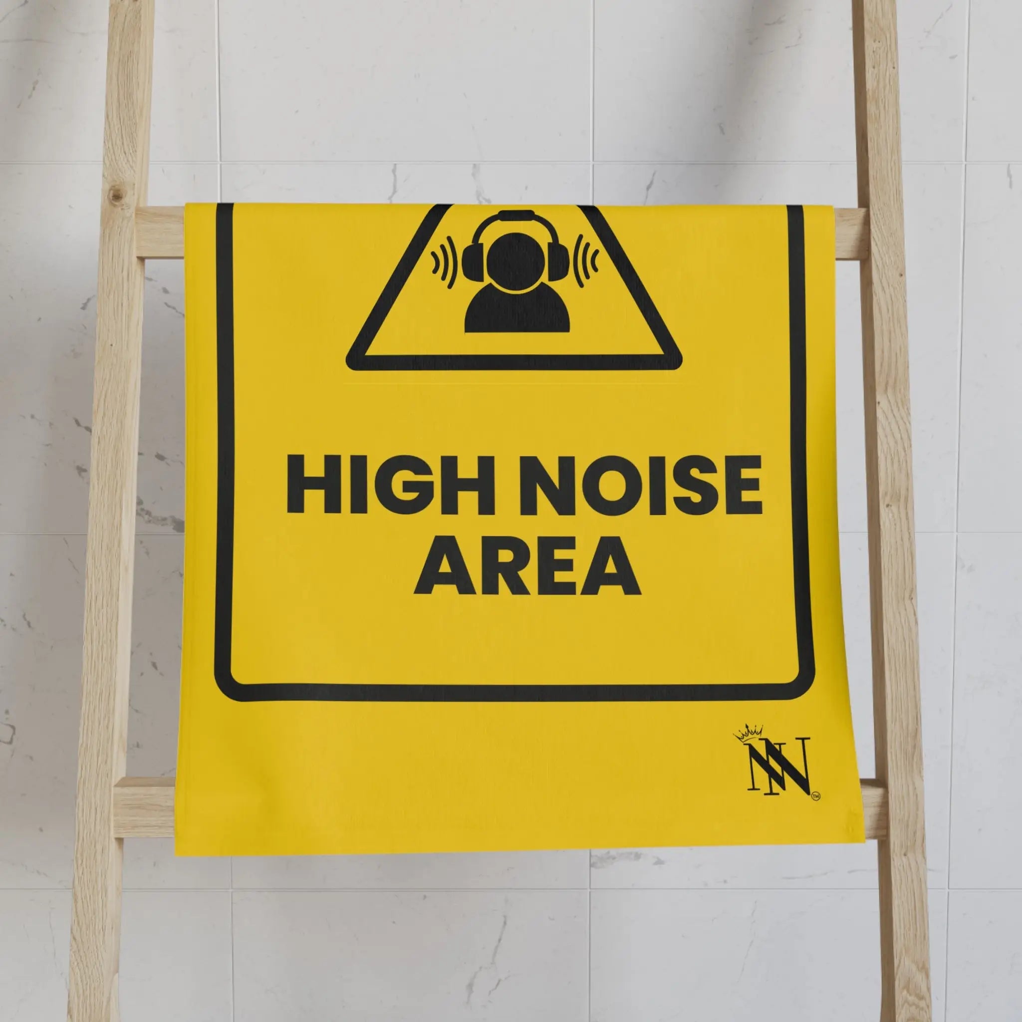 Caution High Noise Area | Mix & Match Classic Fun-Flirty Lovers’ Towels