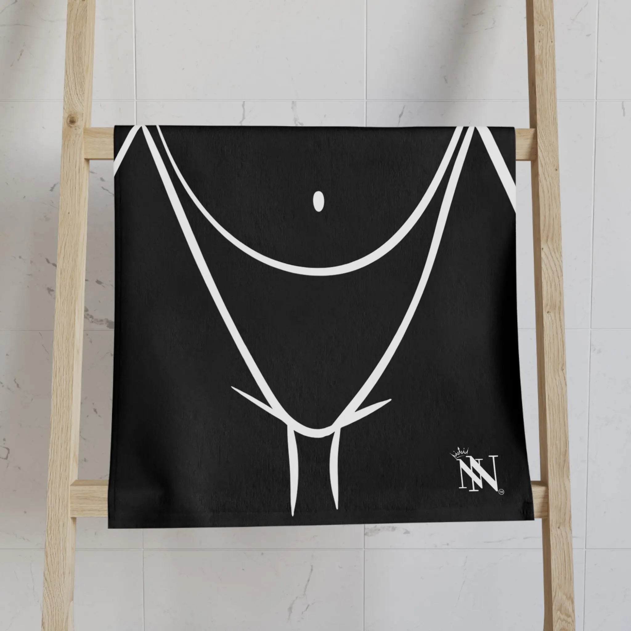 Sexy Female Outline Black Cum Towel