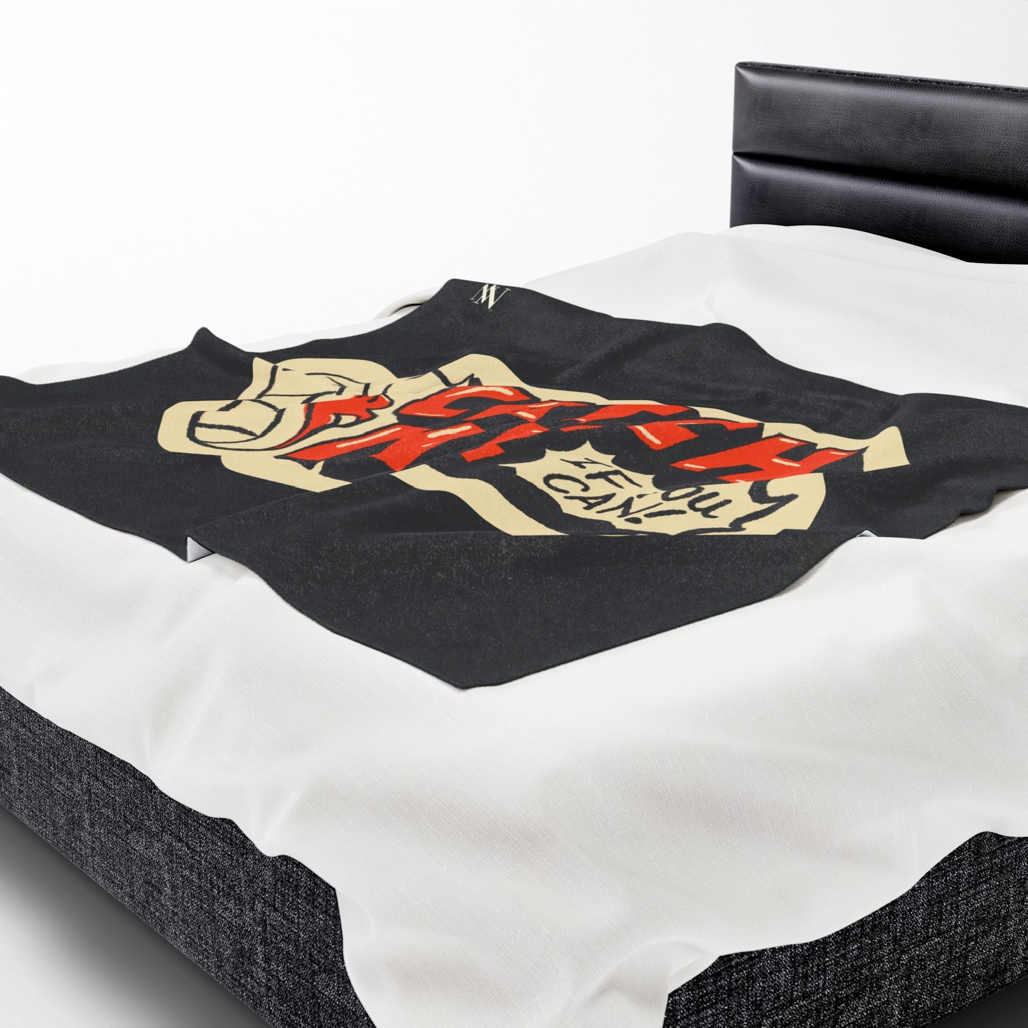 Catch Me If You Can Sticker Print | Mix & Match Velveteen Fun-Flirty Lovers’ Blankets