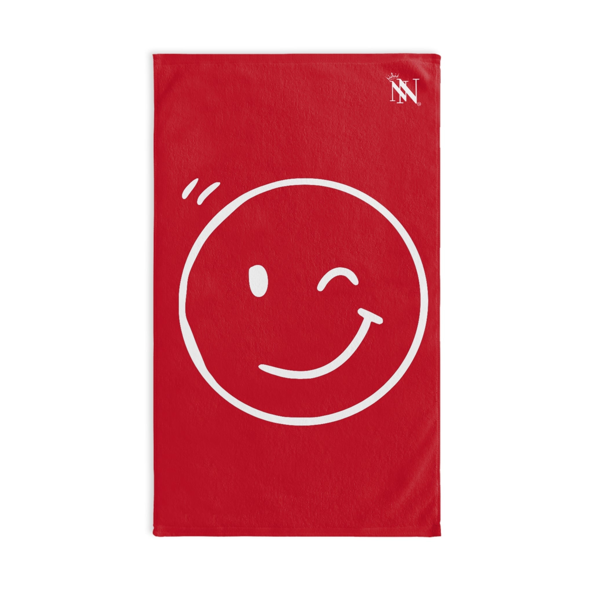 Wink Emoji Red Cum Towel
